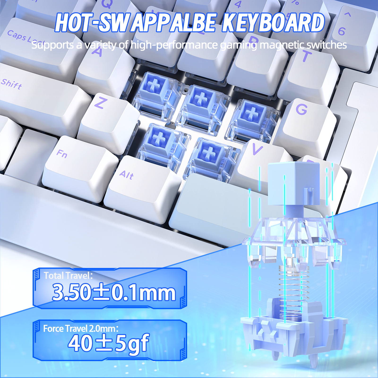Clavier de jeu filaire à une main ATTACK SHARK X AJAZZ AK029