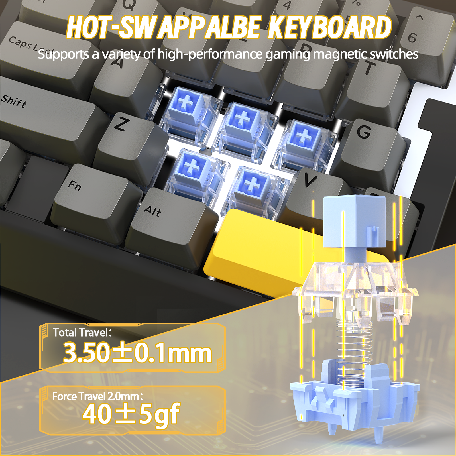 Clavier de jeu filaire à une main ATTACK SHARK X AJAZZ AK029
