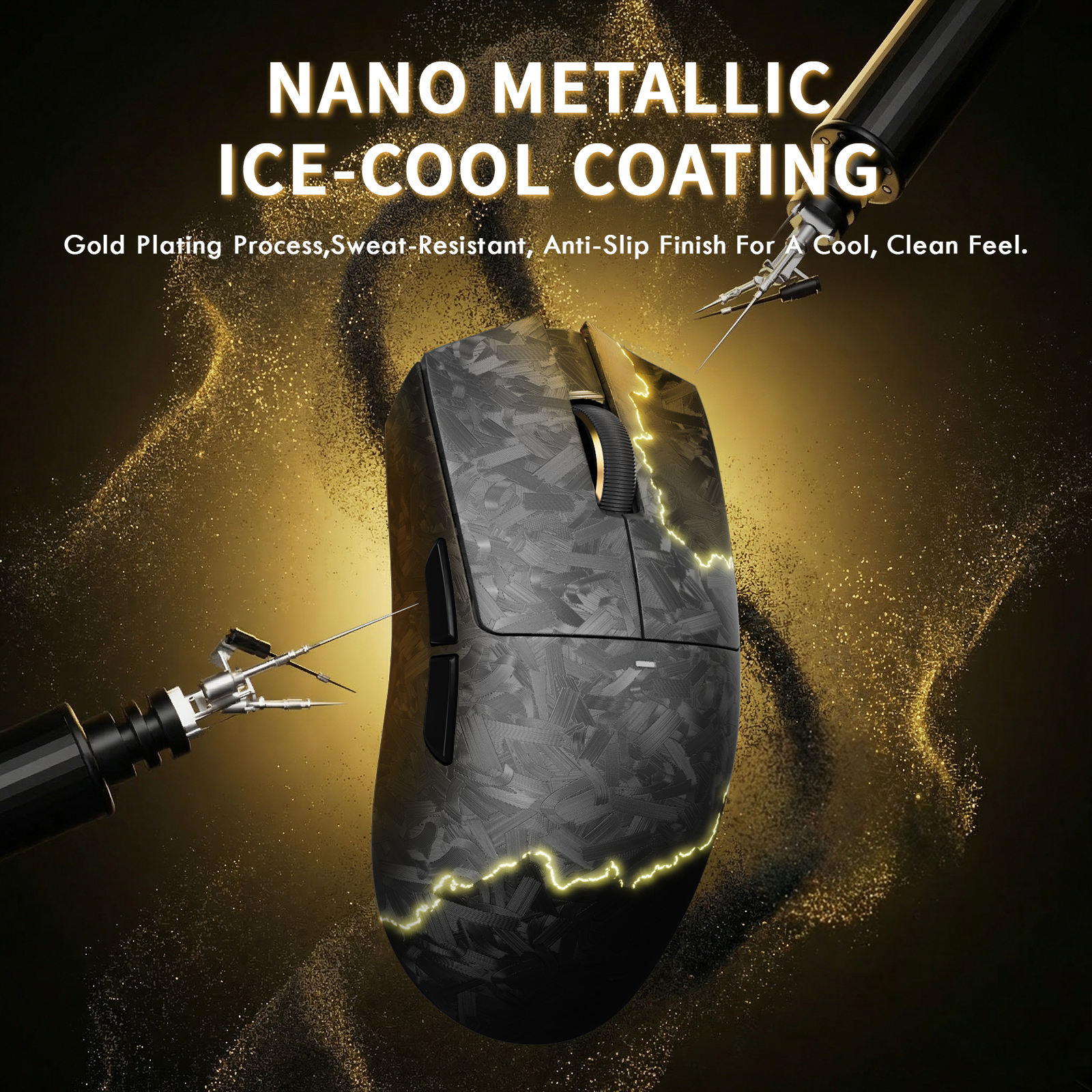 Attack Shark X11 Ultra gaming mouse with nano metallic ice-cool coating