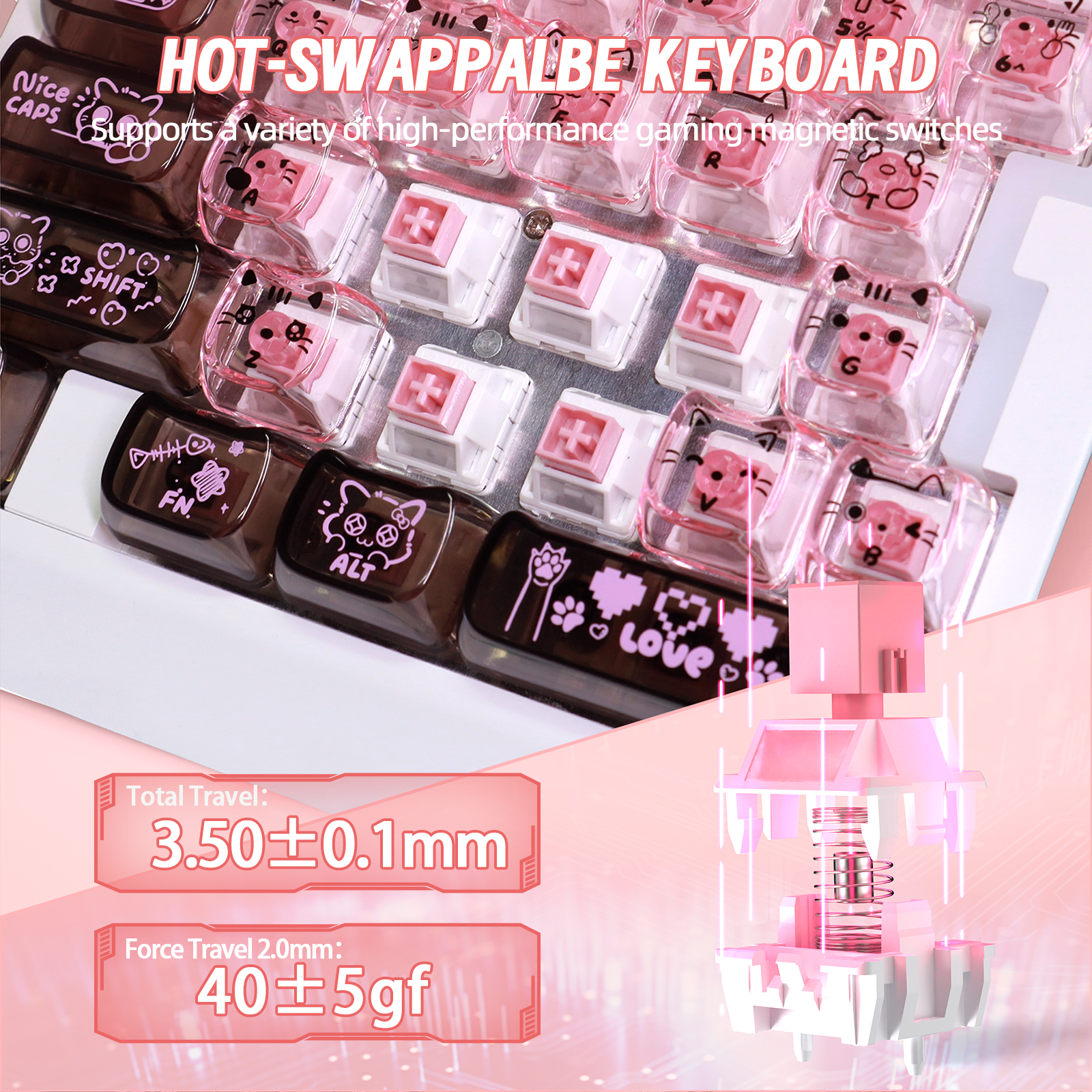 Clavier de jeu filaire à une main ATTACK SHARK X AJAZZ AK029