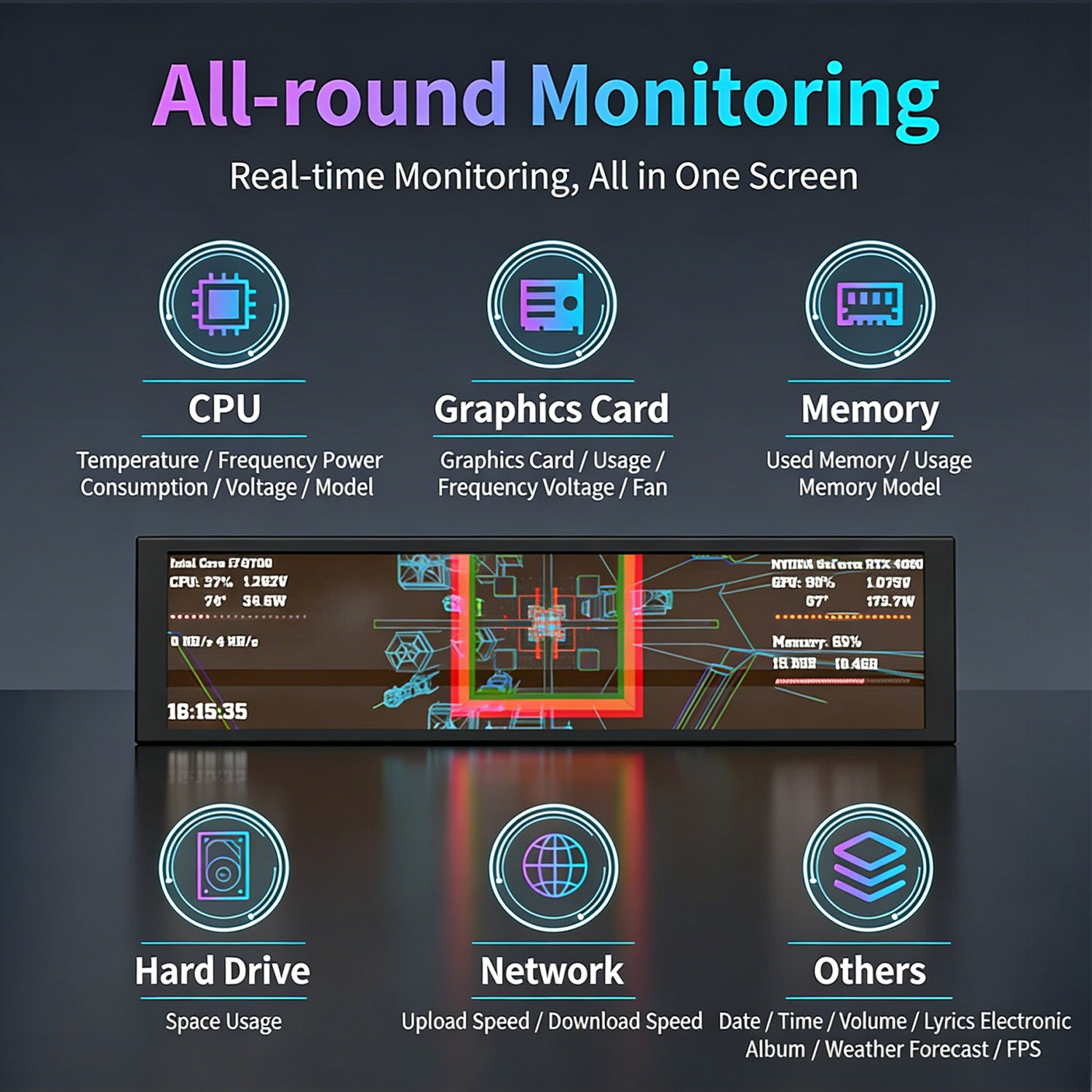 Moniteur LCD IPS ATTACK SHARK x AJAZZ de 9,2 pouces