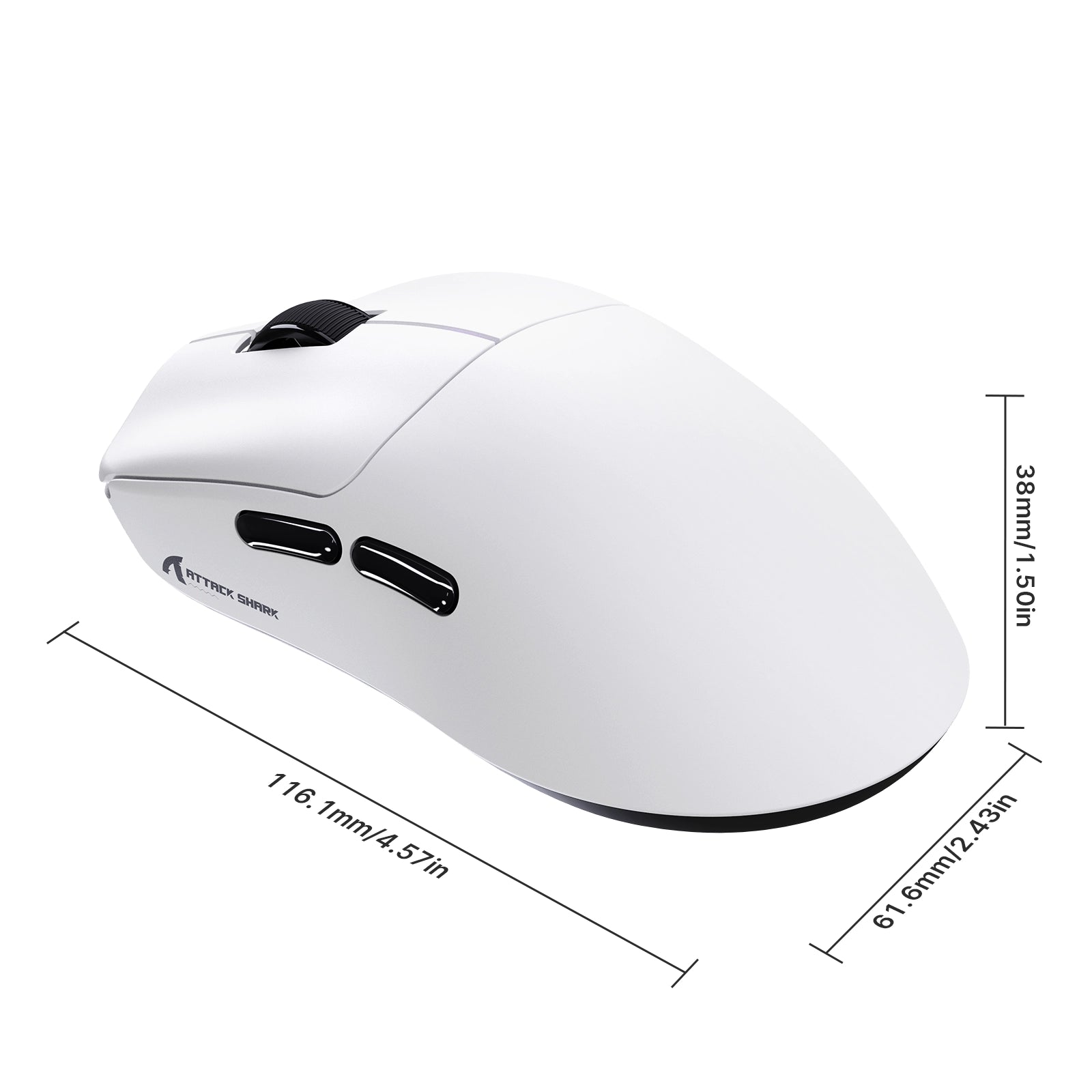 Souris gaming sans fil ATTACK SHARK F1 AIR 39 g avec PAW3955MAX