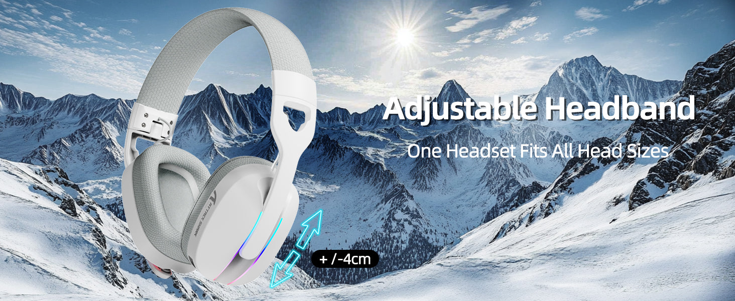 ATTACK SHARK L90 Casque de jeu pliable RGB Ultra-léger tri-mode