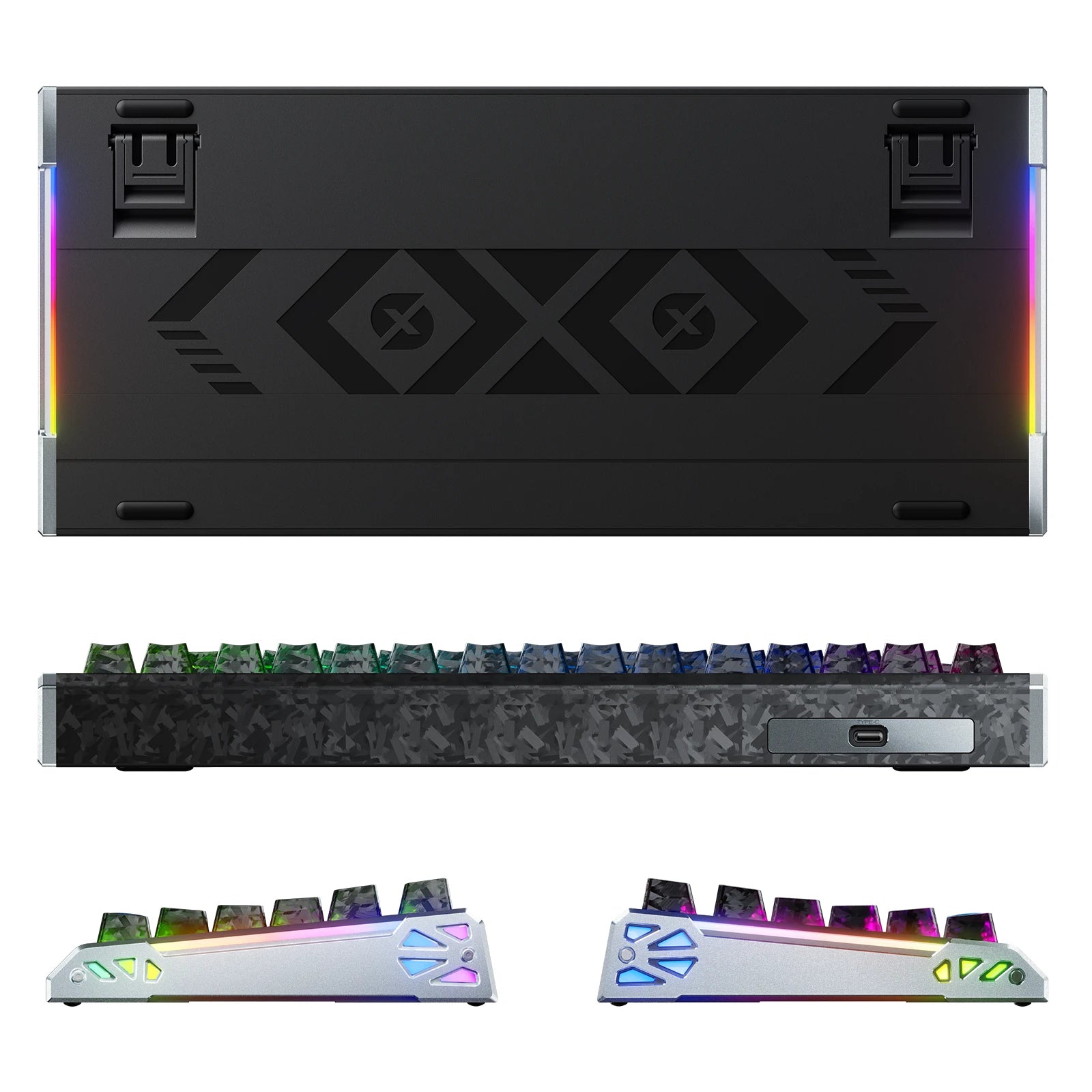 Clavier ATTACK SHARK R86 HE en fibre de carbone à déclenchement rapide et interrupteurs magnétiques
