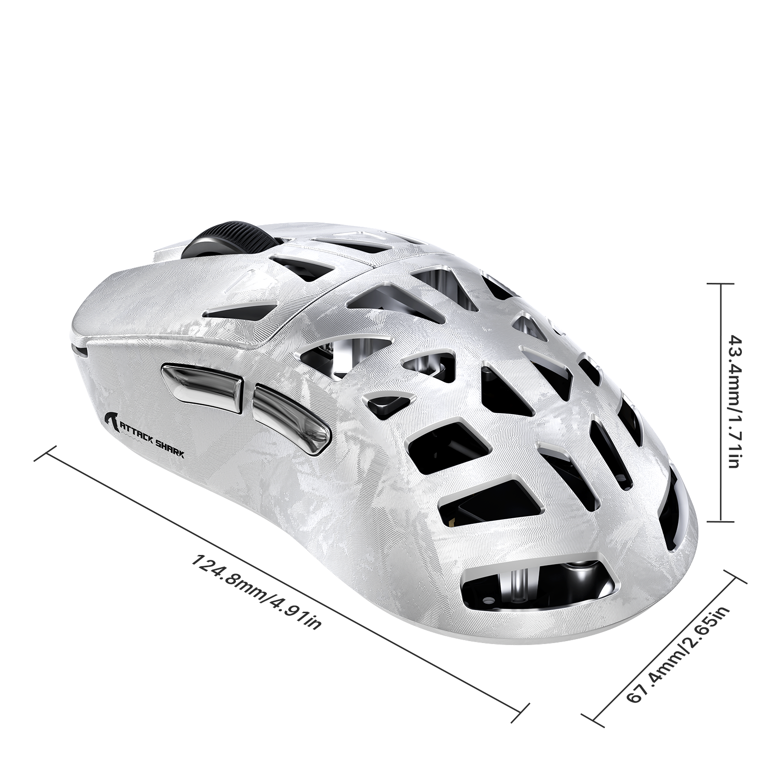 Souris de jeu sans fil ATTACK SHARK RS6 ULTRA en fibre de carbone PAW3955MAX