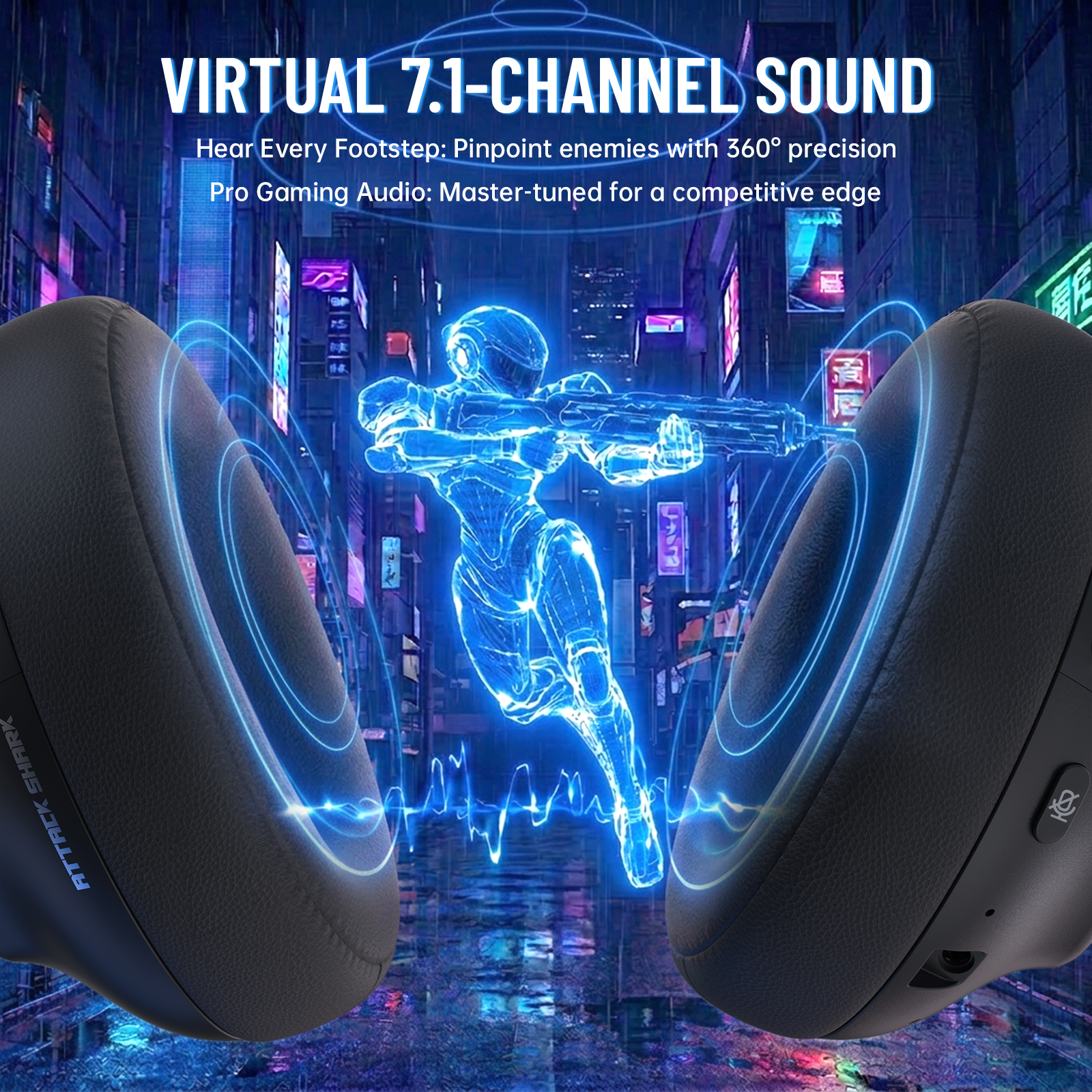 Casque de jeu sans fil ATTACK SHARK L50 PRO à trois modes