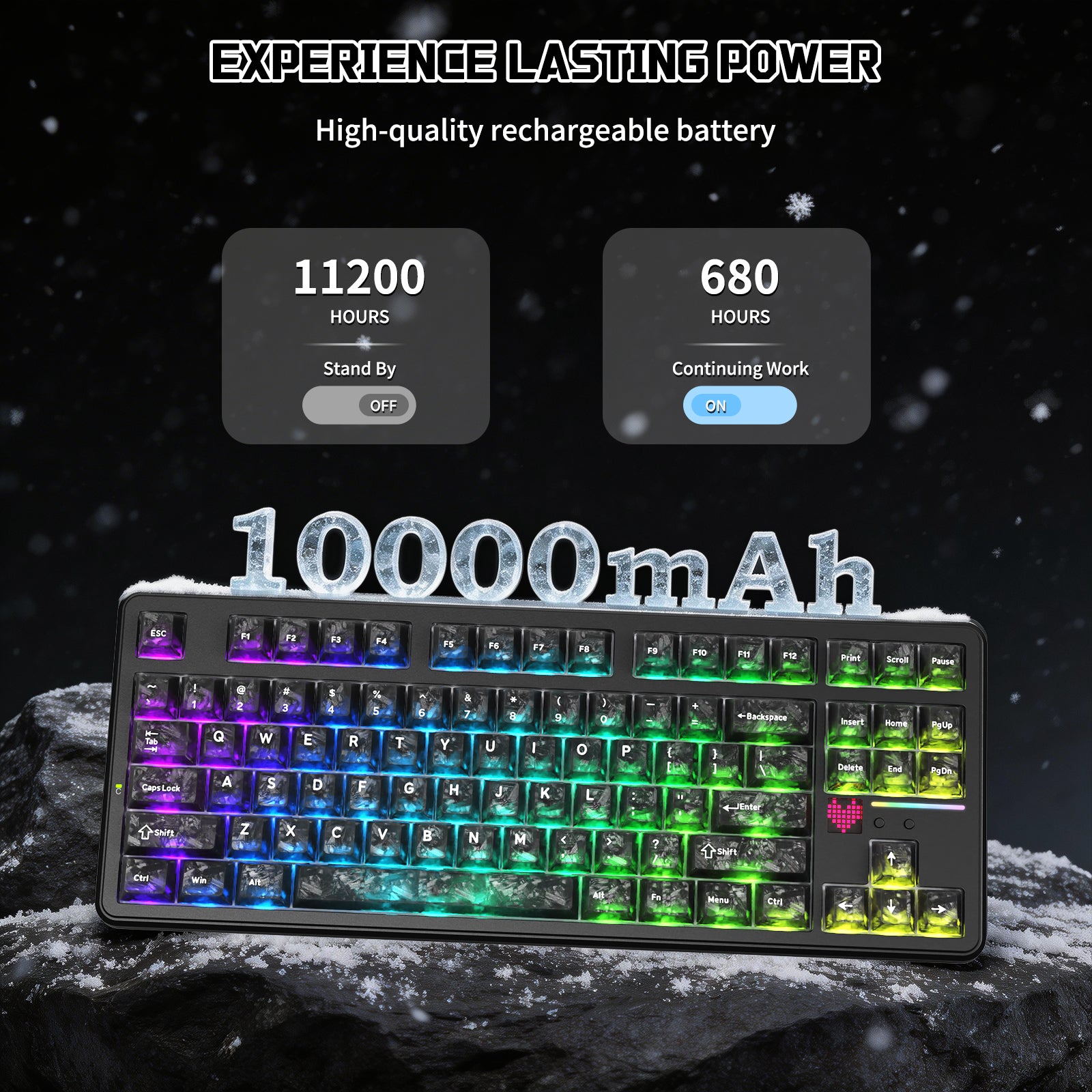 Clavier Mécanique Sans Fil ATTACK SHARK X87 ULTRA avec Récepteur Sans Fil 8K