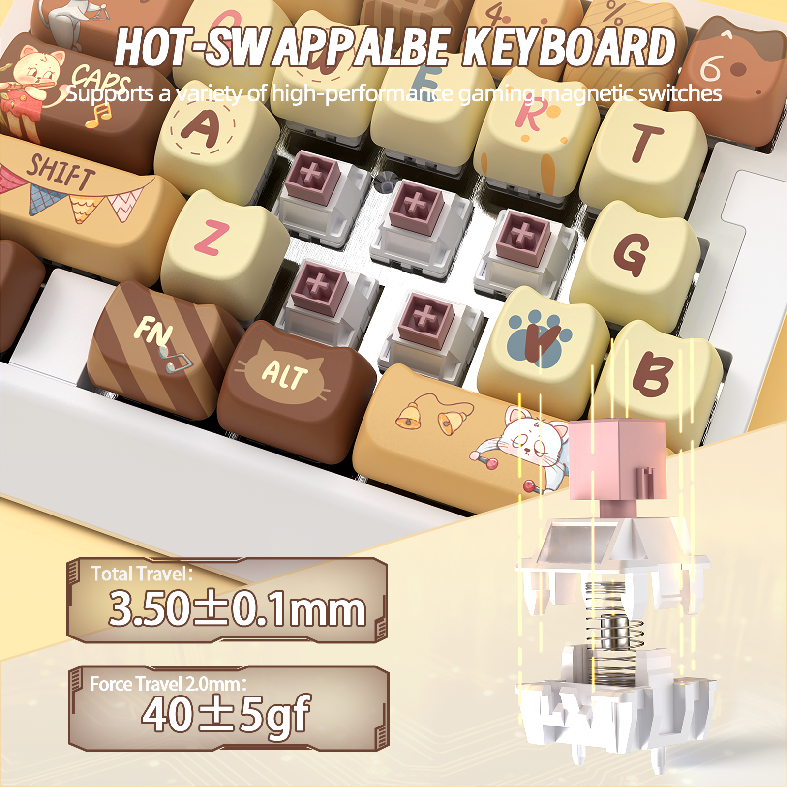 Clavier de jeu filaire à une main ATTACK SHARK X AJAZZ AK029