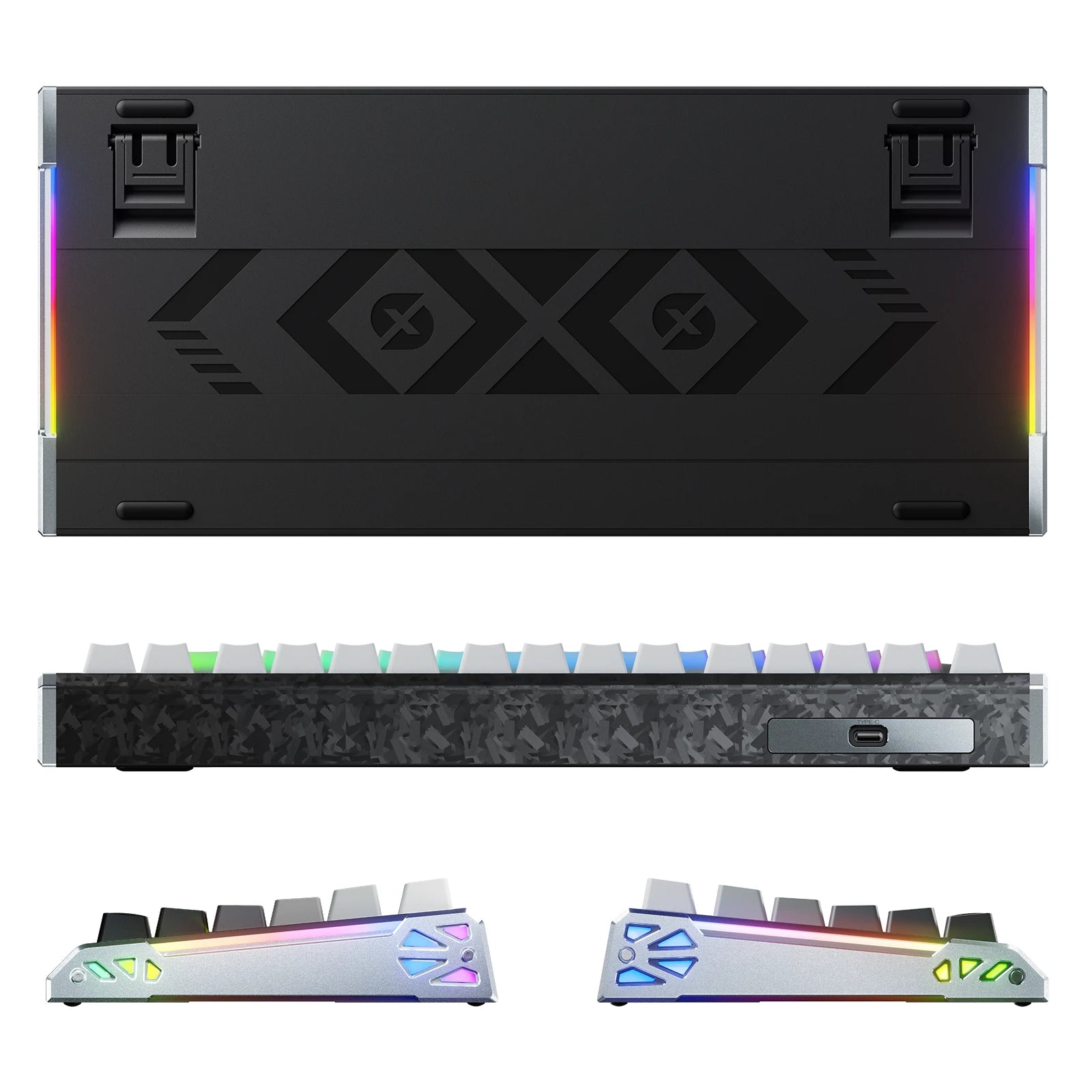 Clavier ATTACK SHARK R86 HE en fibre de carbone à déclenchement rapide et interrupteurs magnétiques