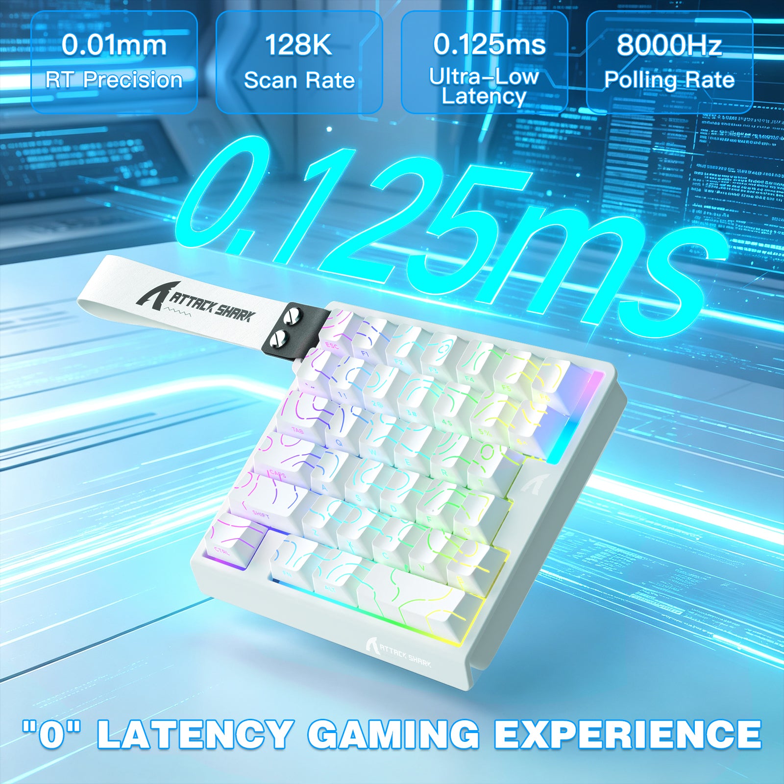 Clavier à interrupteur magnétique à une main ATTACK SHARK M36 HE