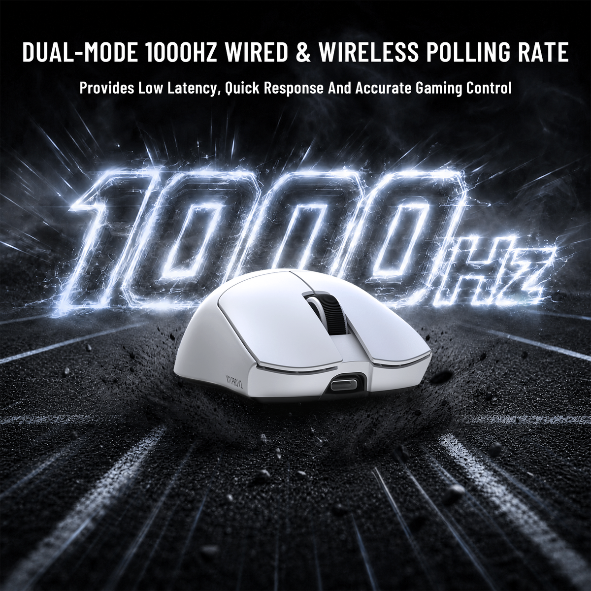 Souris de jeu sans fil ATTACK SHARK X11 PRO V2 avec écran TFT, station de charge et câble enroulé C06