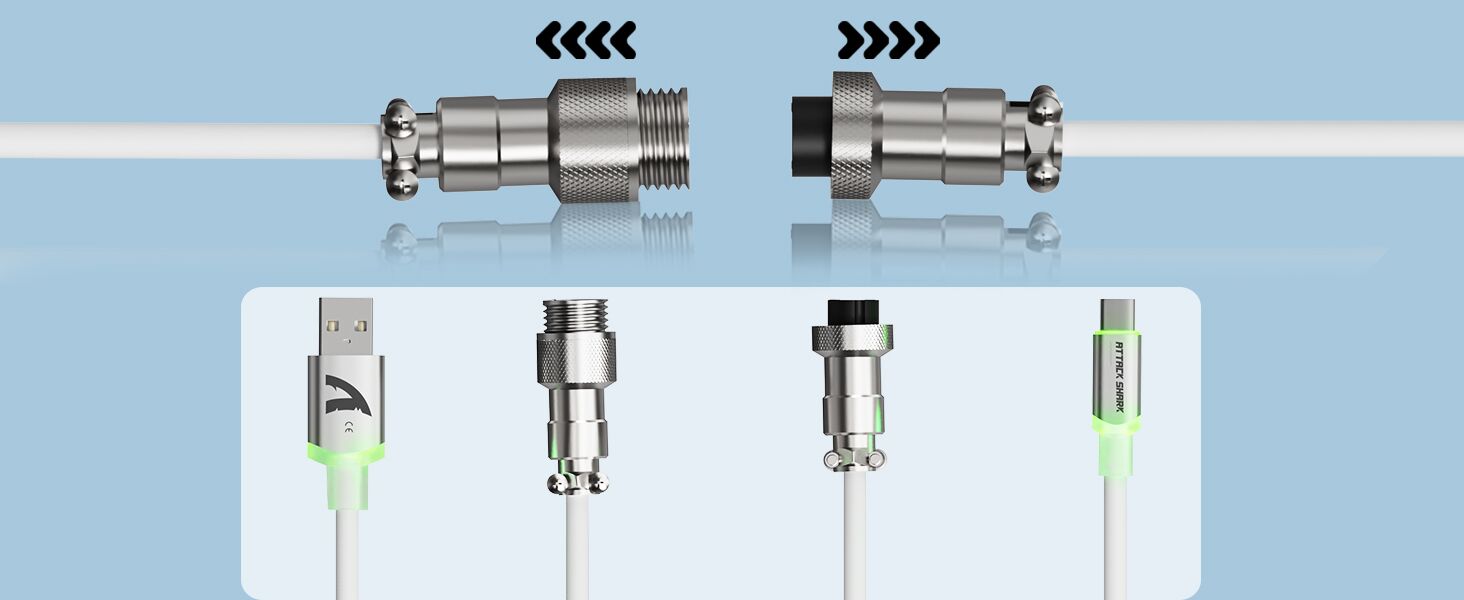 Clavier magnétique ATTACK SHARK X82PRO HE avec câble spiralé C01Ultra RGB