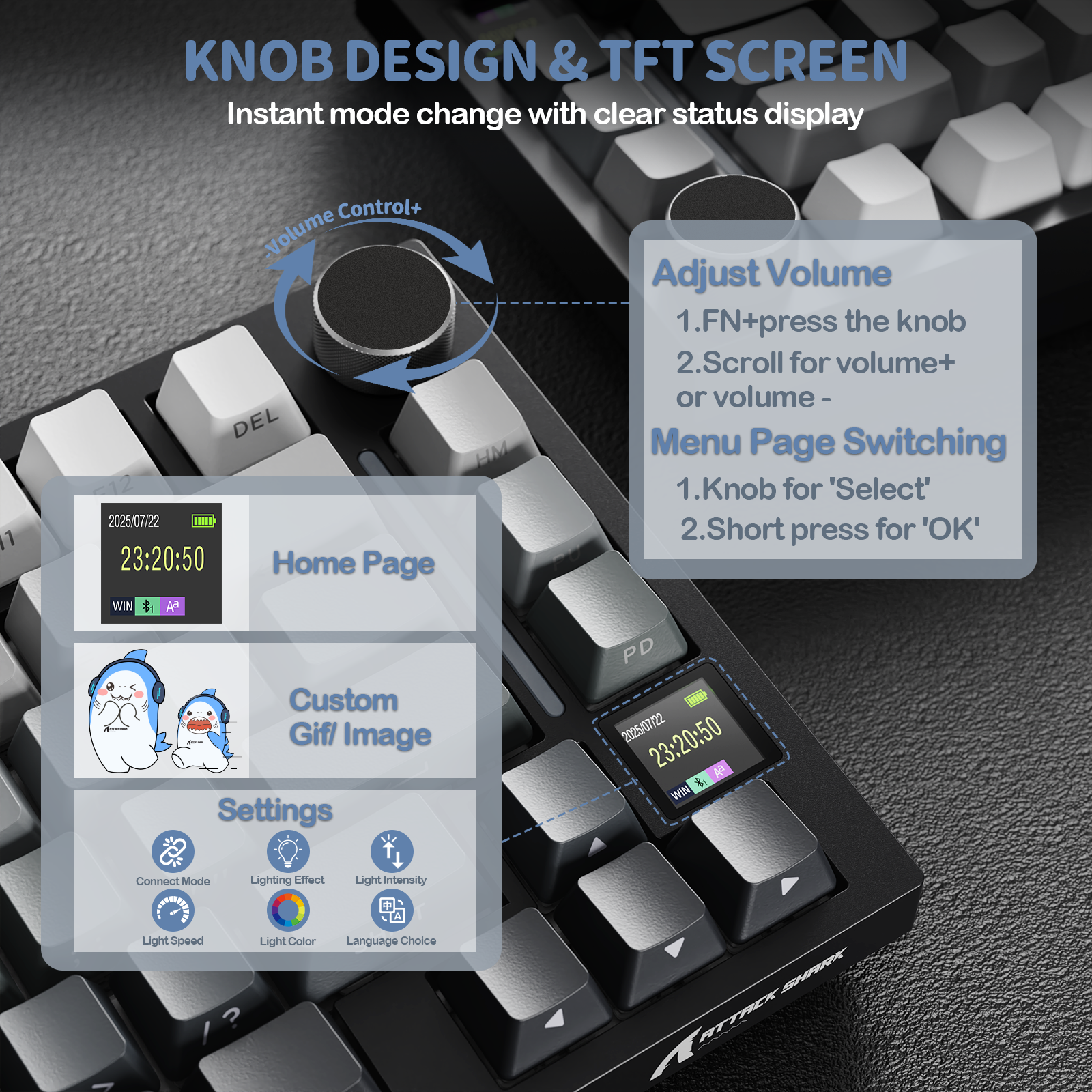 Clavier mécanique à joint tri-mode ATTACK SHARK X820Ultra