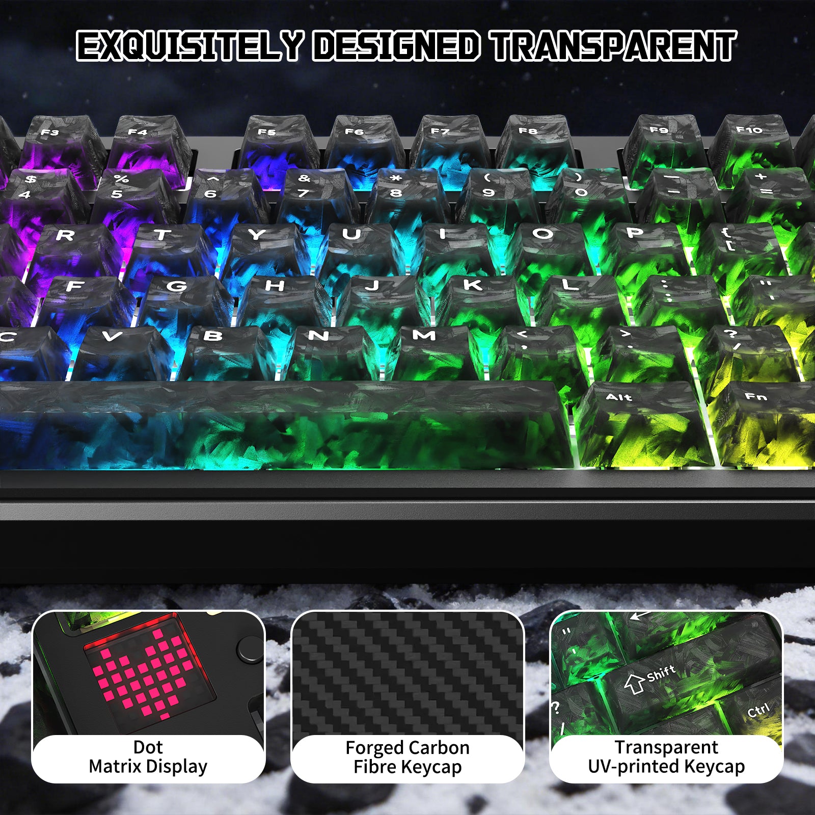 Clavier Mécanique Sans Fil ATTACK SHARK X87 ULTRA avec Récepteur Sans Fil 8K