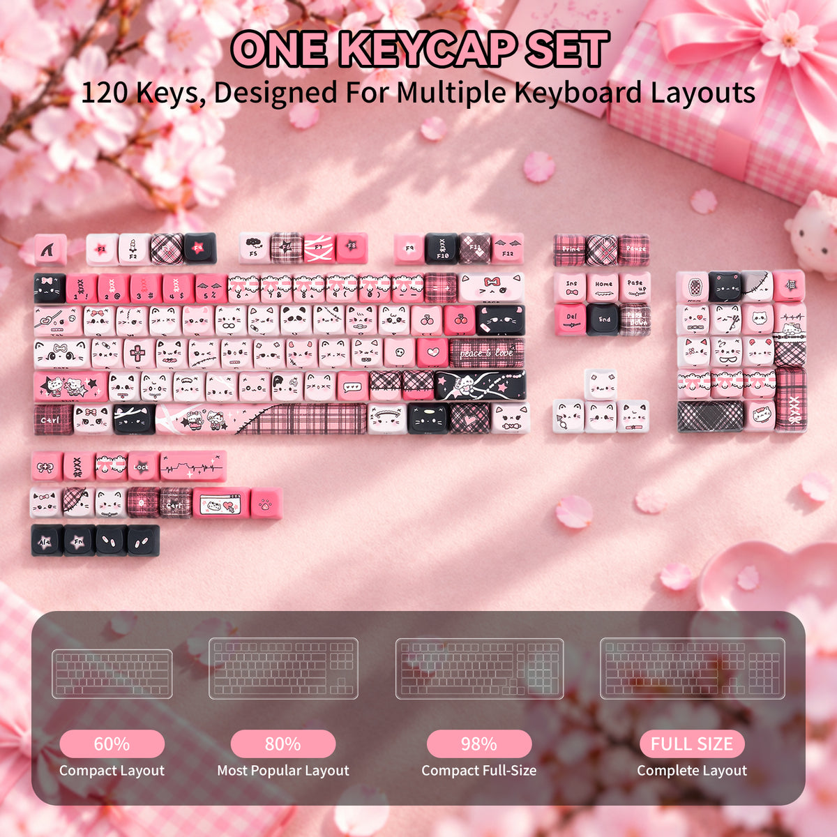 ATTACK SHARK SK05, 118/119 touches, touches en PBT, profil MOA, ANSI