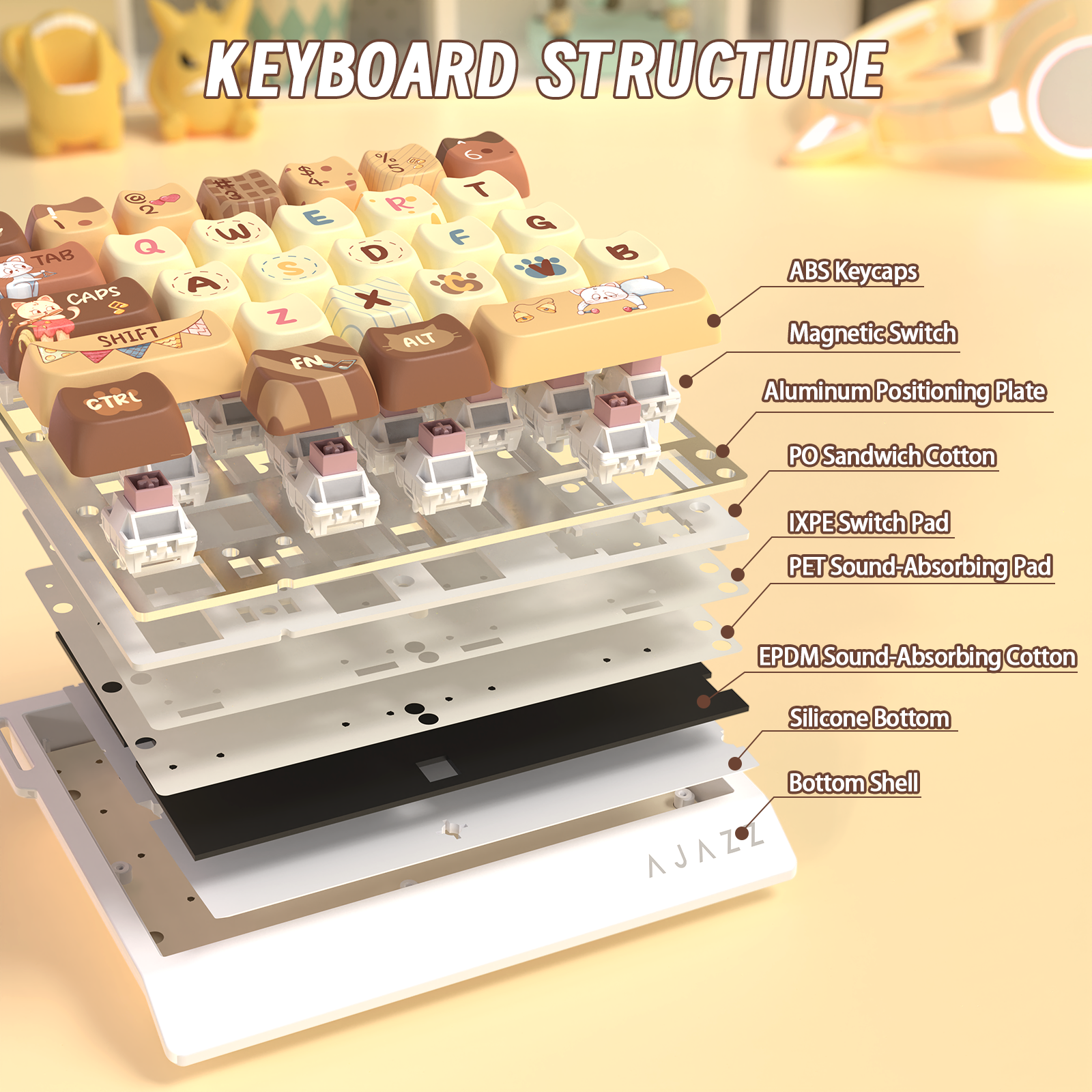Clavier de jeu filaire à une main ATTACK SHARK X AJAZZ AK029