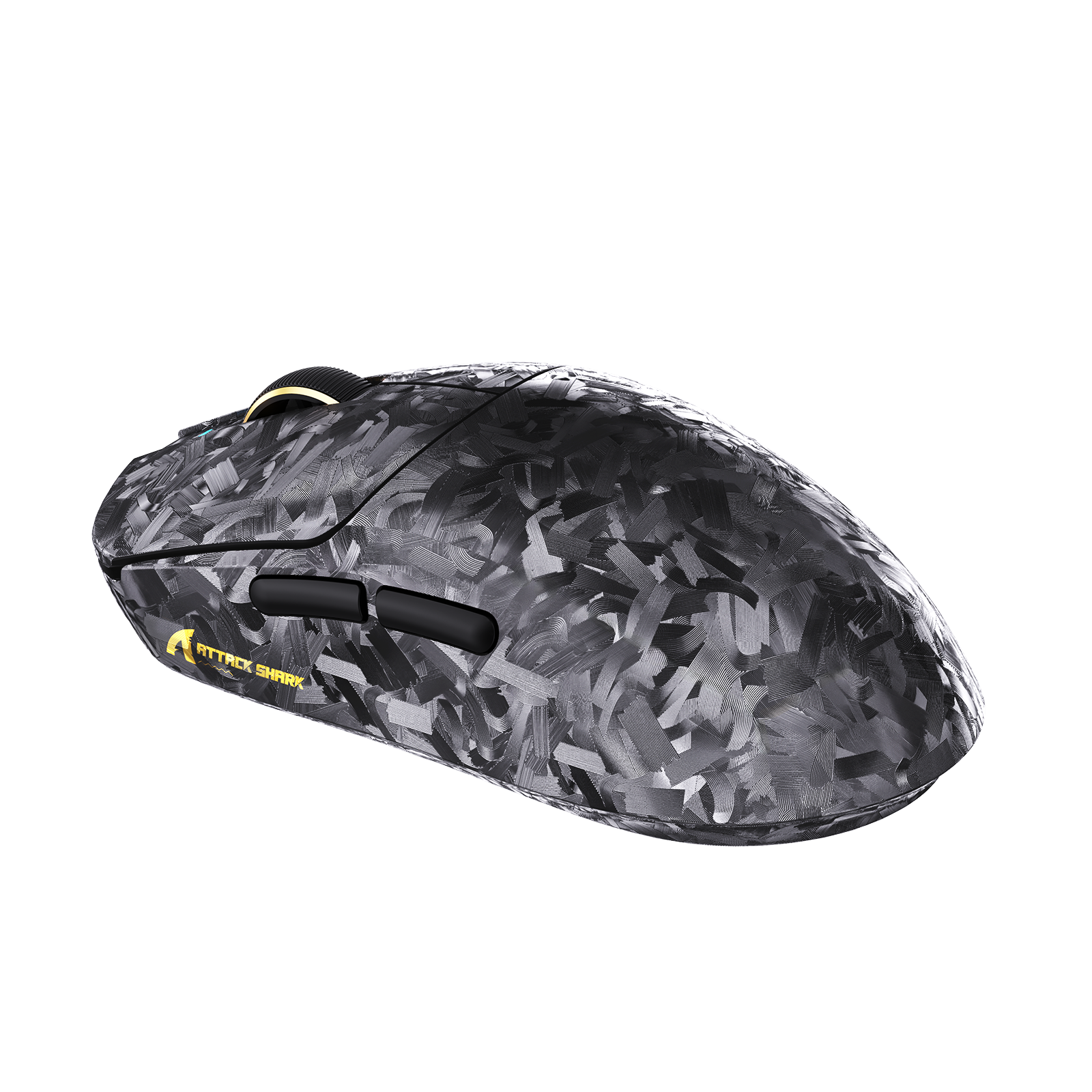 ATTACK SHARK RS3 ULTRA carbon fiber wireless gaming mouse with black textured shell