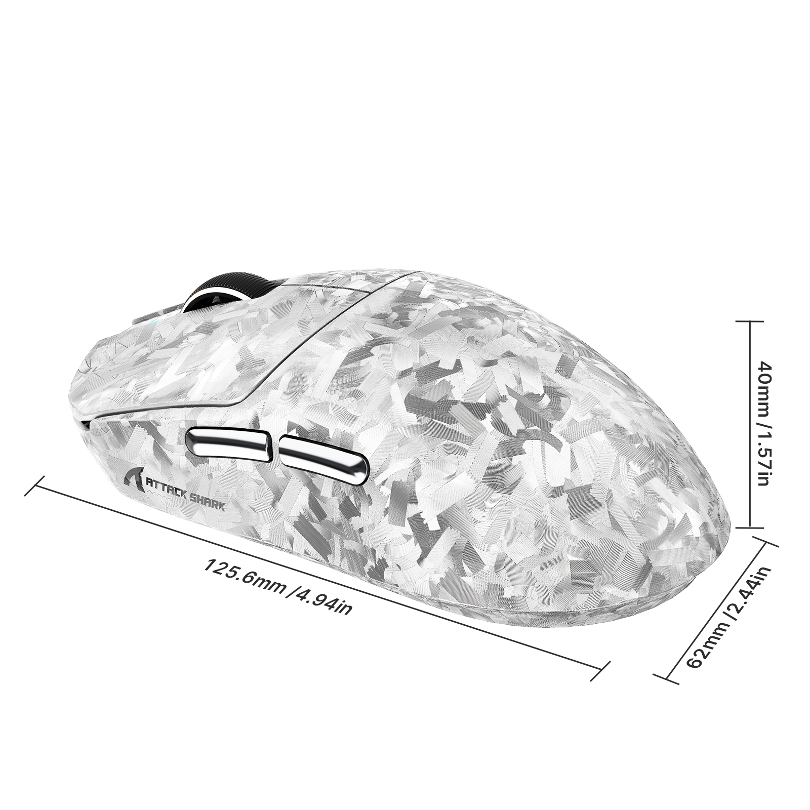 Souris de jeu sans fil ATTACK SHARK RS3 ULTRA en fibre de carbone PAW3955MAX
