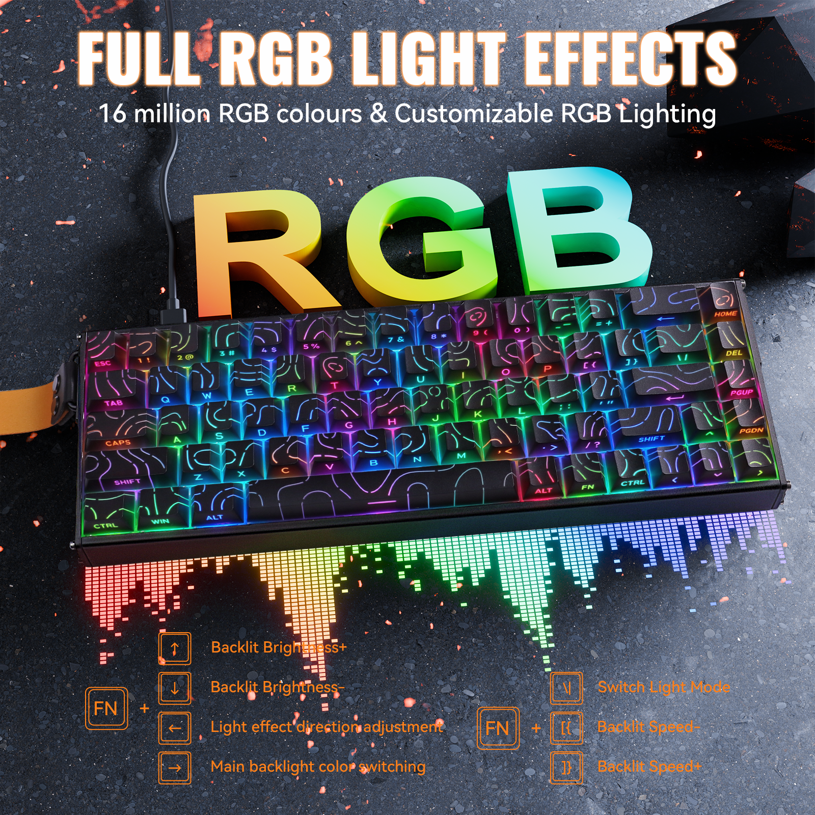 Clavier ATTACK SHARK X68MAX HE à déclenchement rapide en aluminium avec interrupteur magnétique