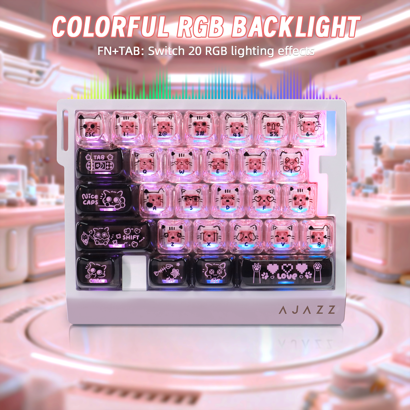 Clavier de jeu filaire à une main ATTACK SHARK X AJAZZ AK029