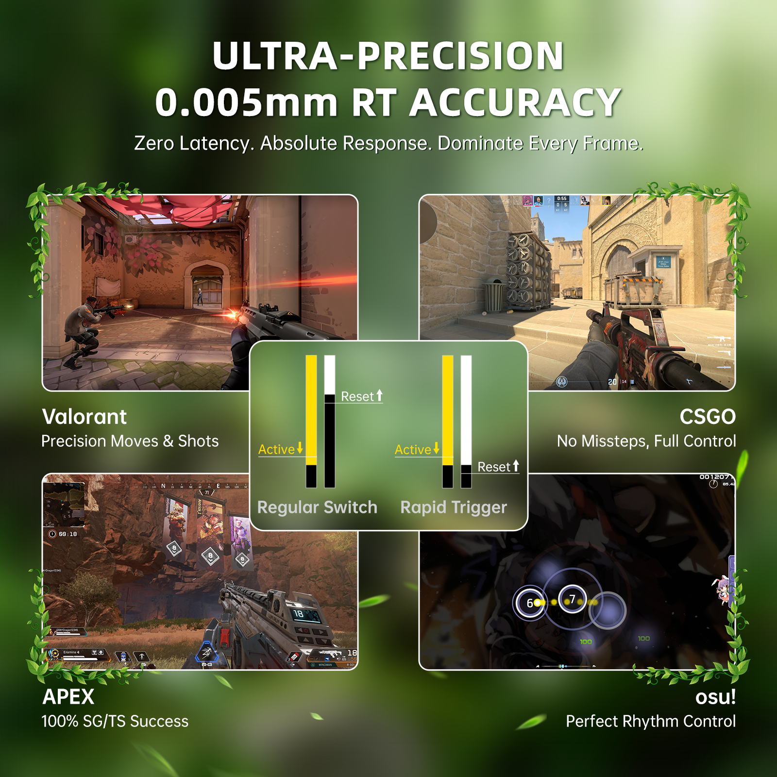 Clavier ATTACK SHARK R68 HE en fibre de carbone avec interrupteurs magnétiques à déclenchement rapide