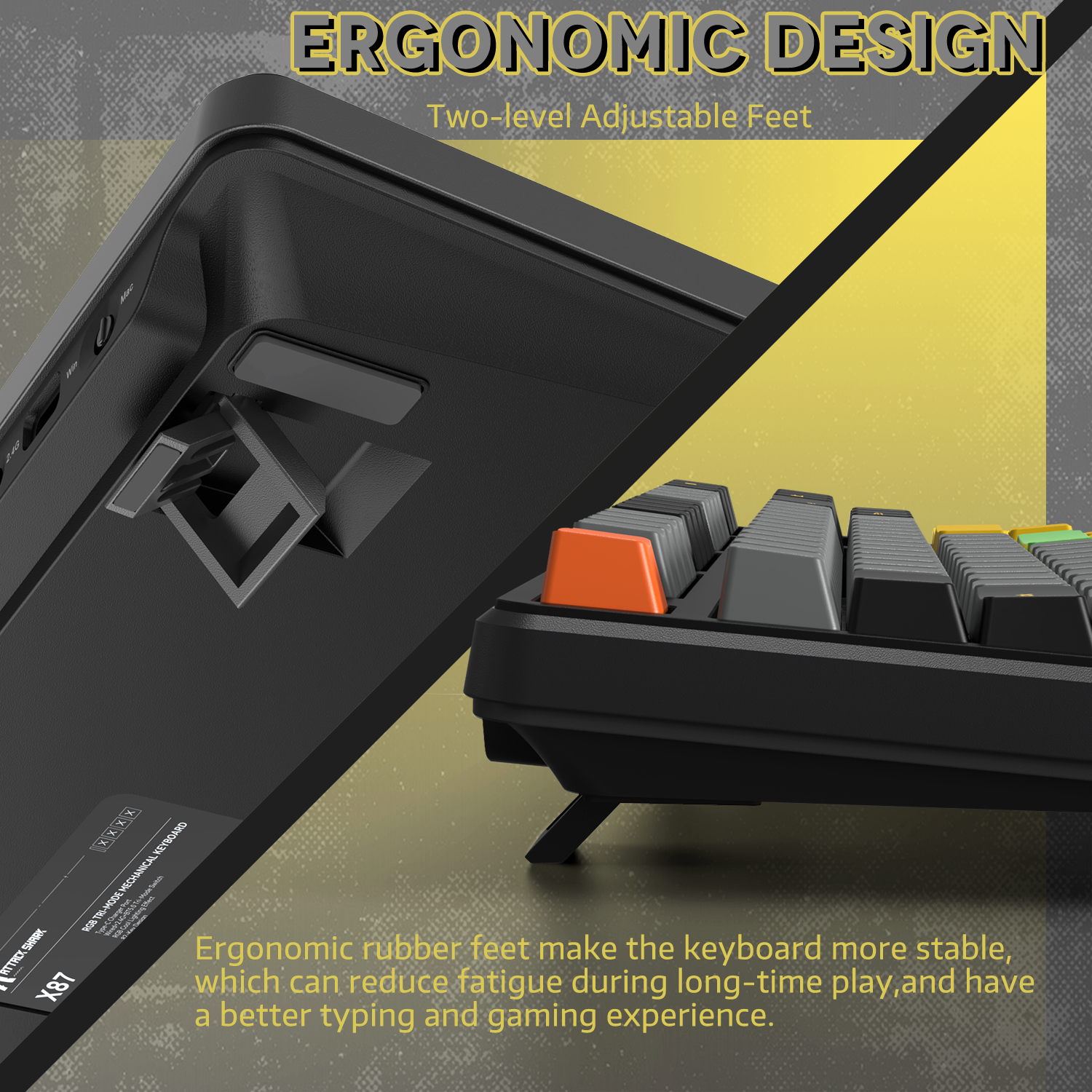 Clavier mécanique à joint tri-mode ATTACK SHARK X87