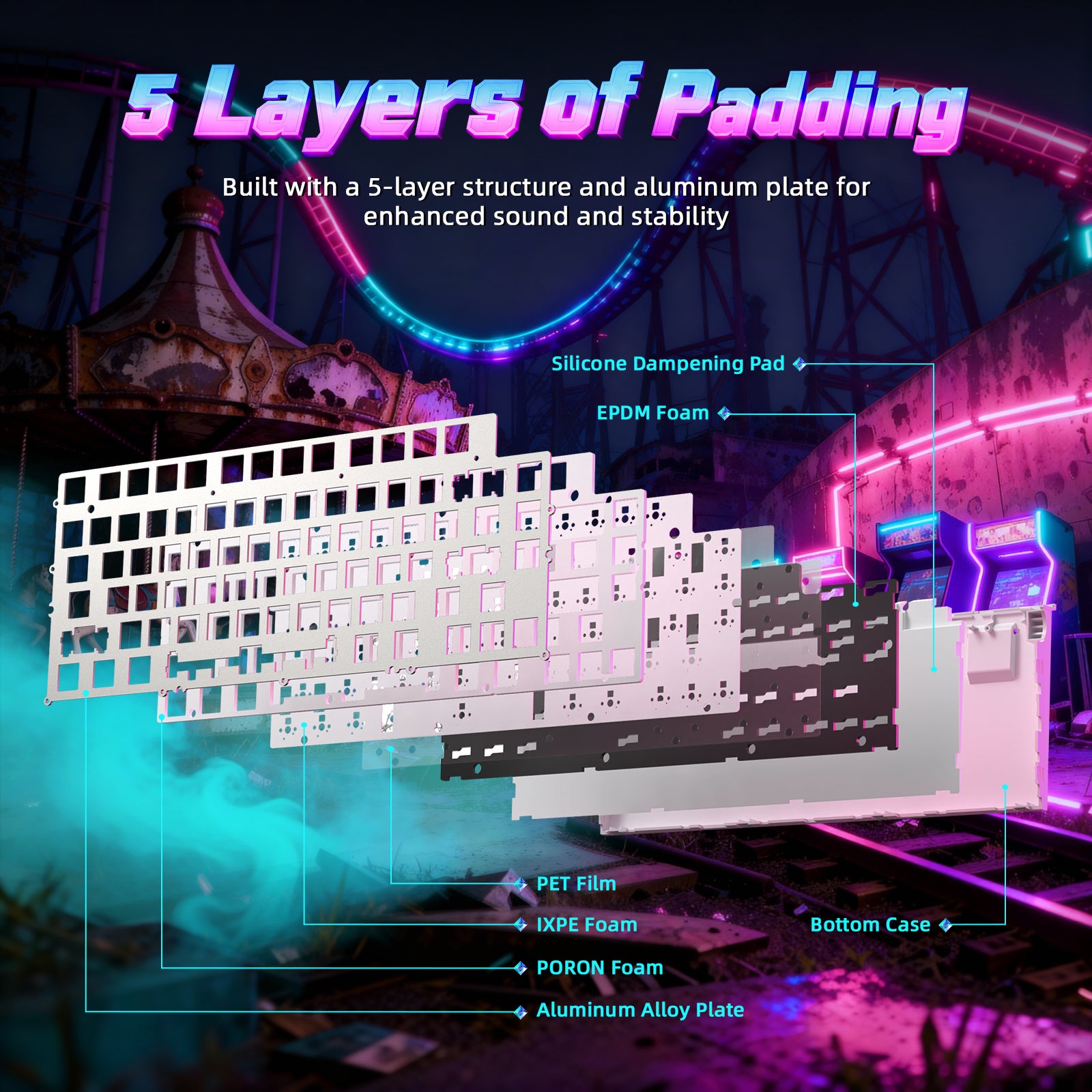 Clavier à déclenchement rapide ATTACK SHARK R85 HE avec câble LED C01ULTRA
