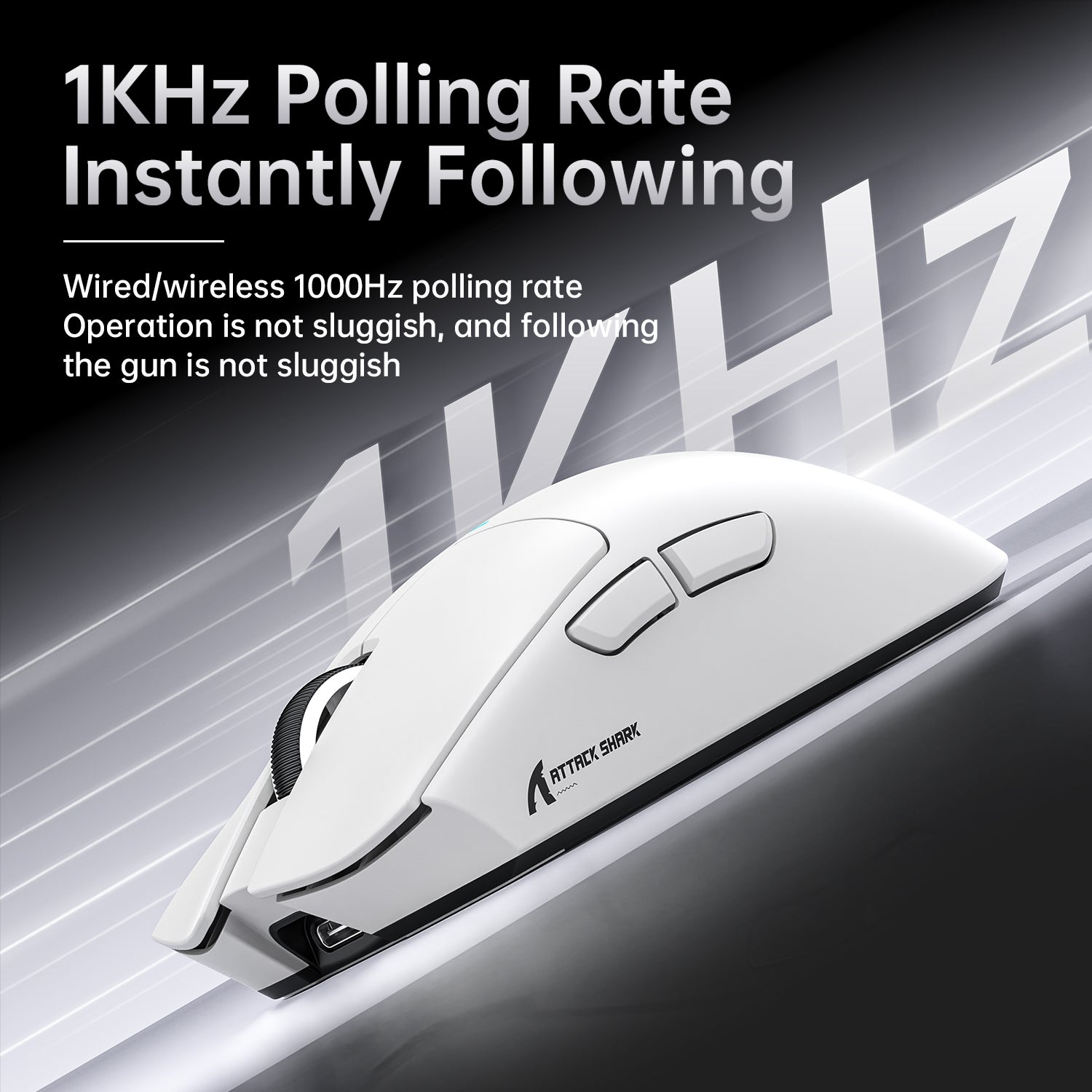Souris de jeu sans fil ATTACK SHARK X11 PRO V2 avec écran TFT, station de charge et câble enroulé C06