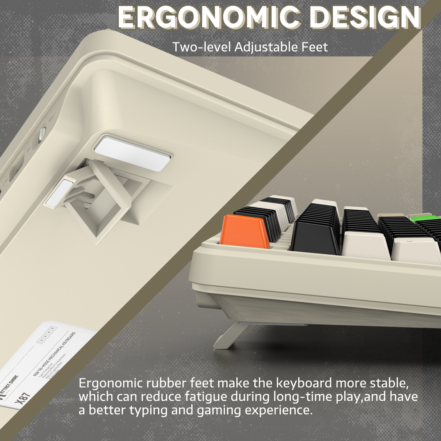 Clavier mécanique à joint tri-mode ATTACK SHARK X87