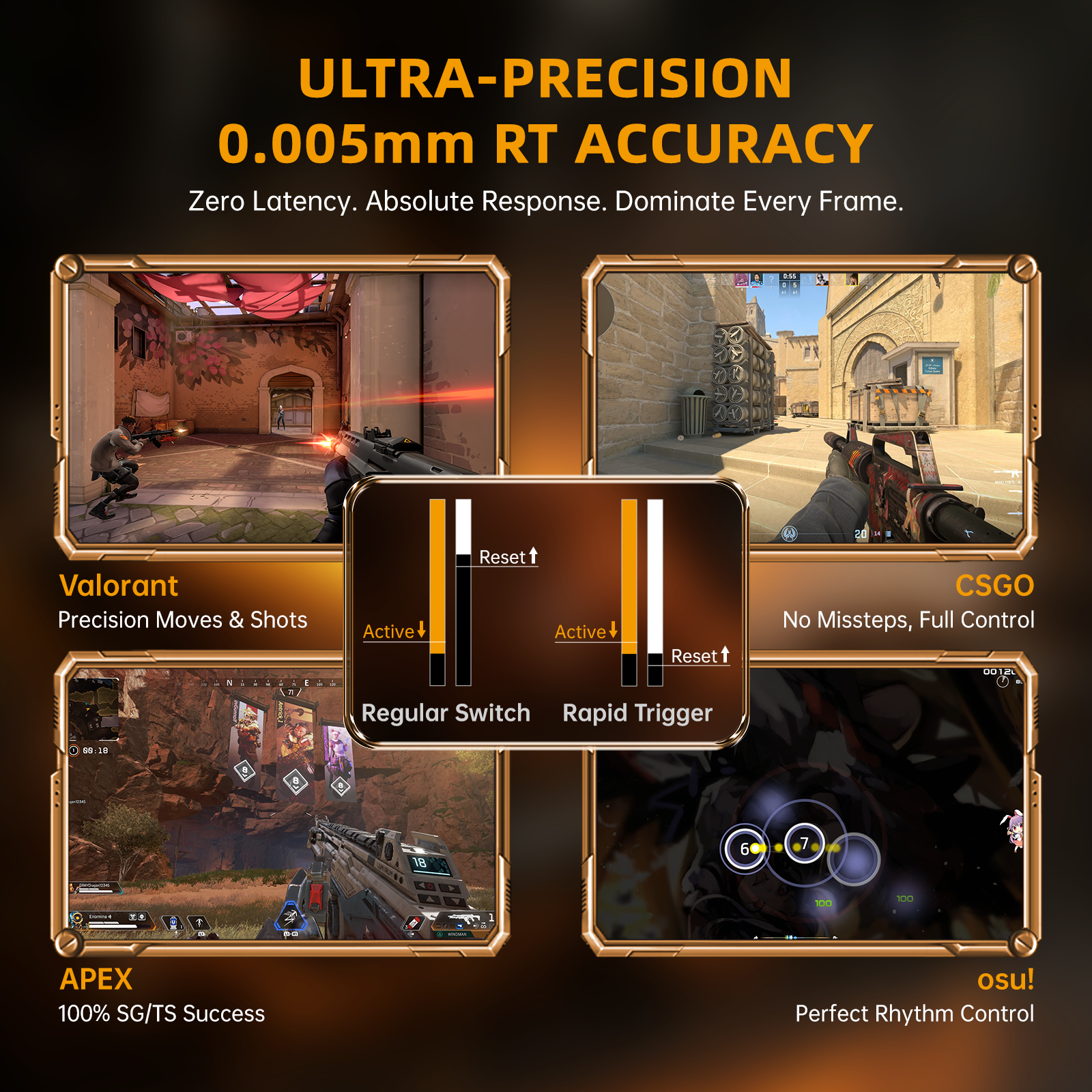 Clavier ATTACK SHARK R68 HE en fibre de carbone avec interrupteurs magnétiques à déclenchement rapide