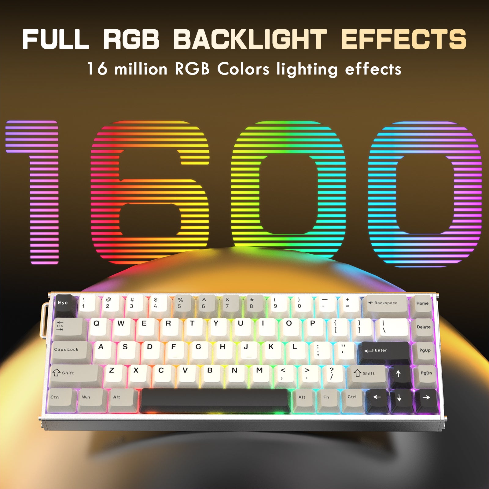Clavier en aluminium CNC à déclenchement rapide ATTACK SHARK X68MAX HE avec interrupteur magnétique et câble enroulé RGB C01Ultra