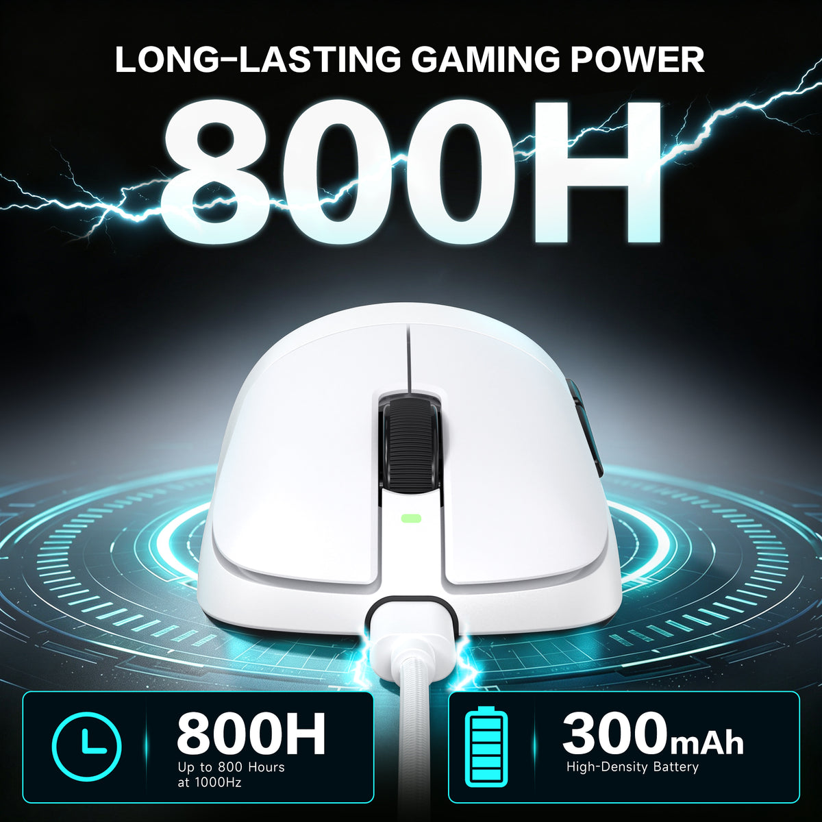 Souris gaming sans fil ergonomique ATTACK SHARK V2 AIR PAW3955MAX