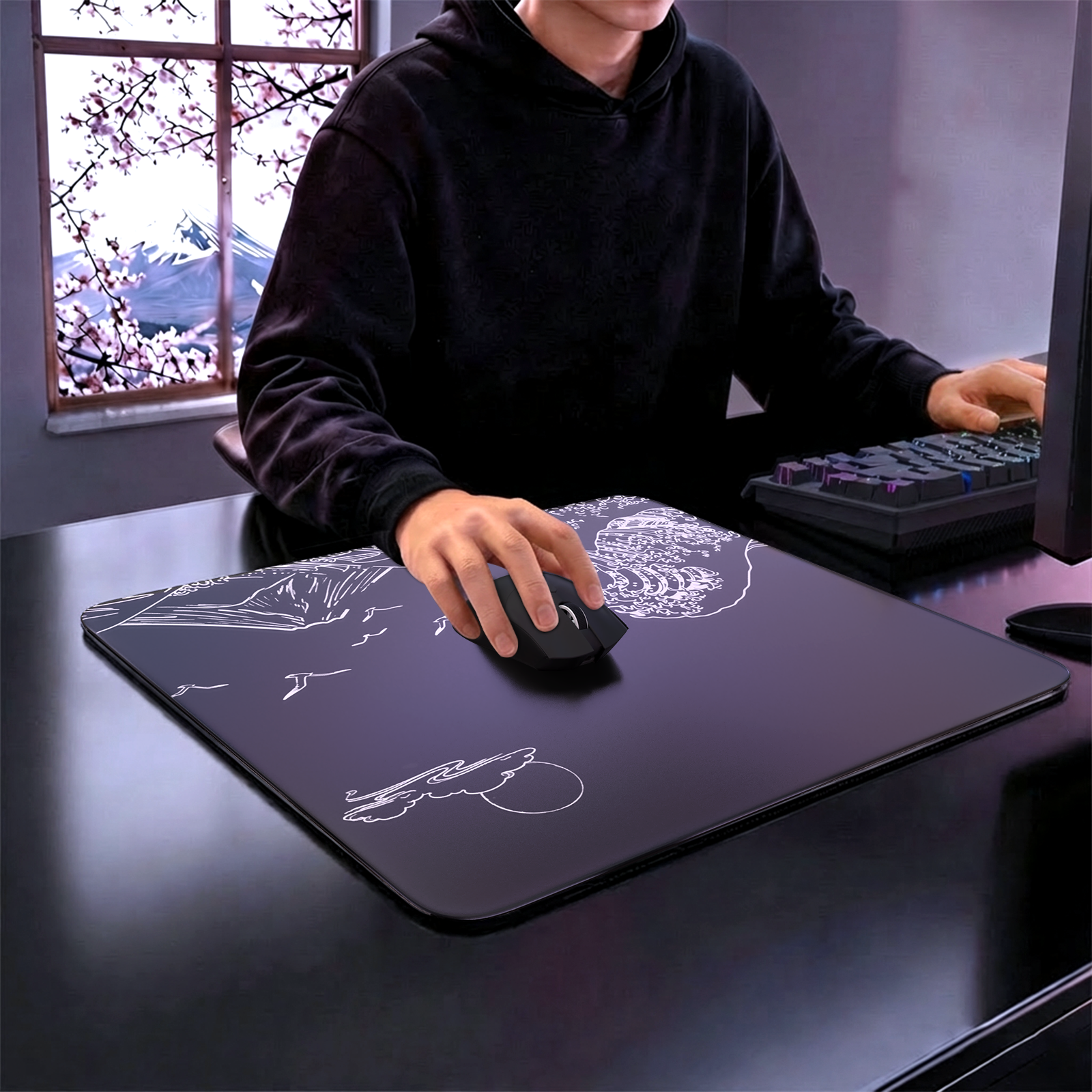 Tapis de souris gaming en verre trempé ATTACK SHARK CM05