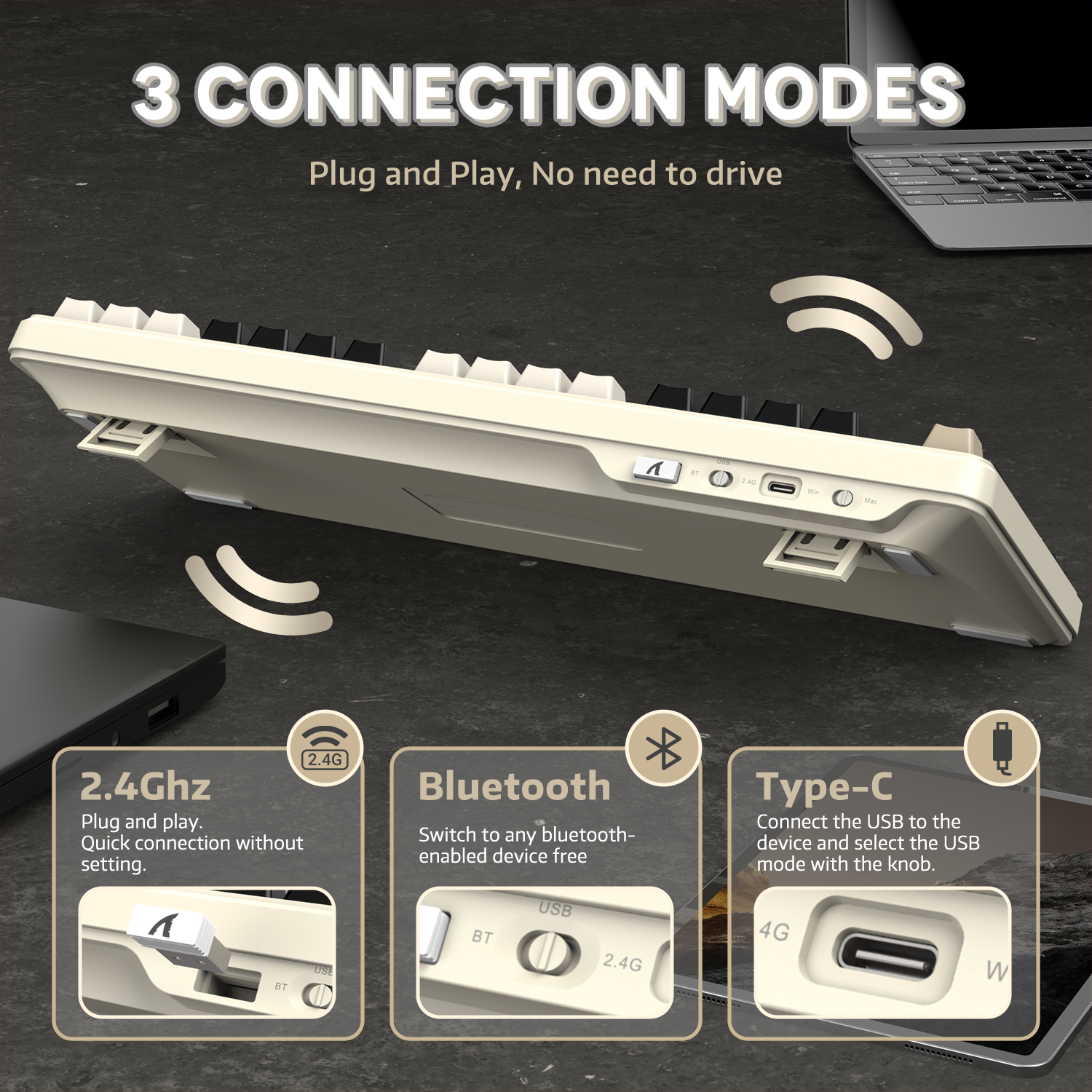 Clavier mécanique à joint tri-mode ATTACK SHARK X87
