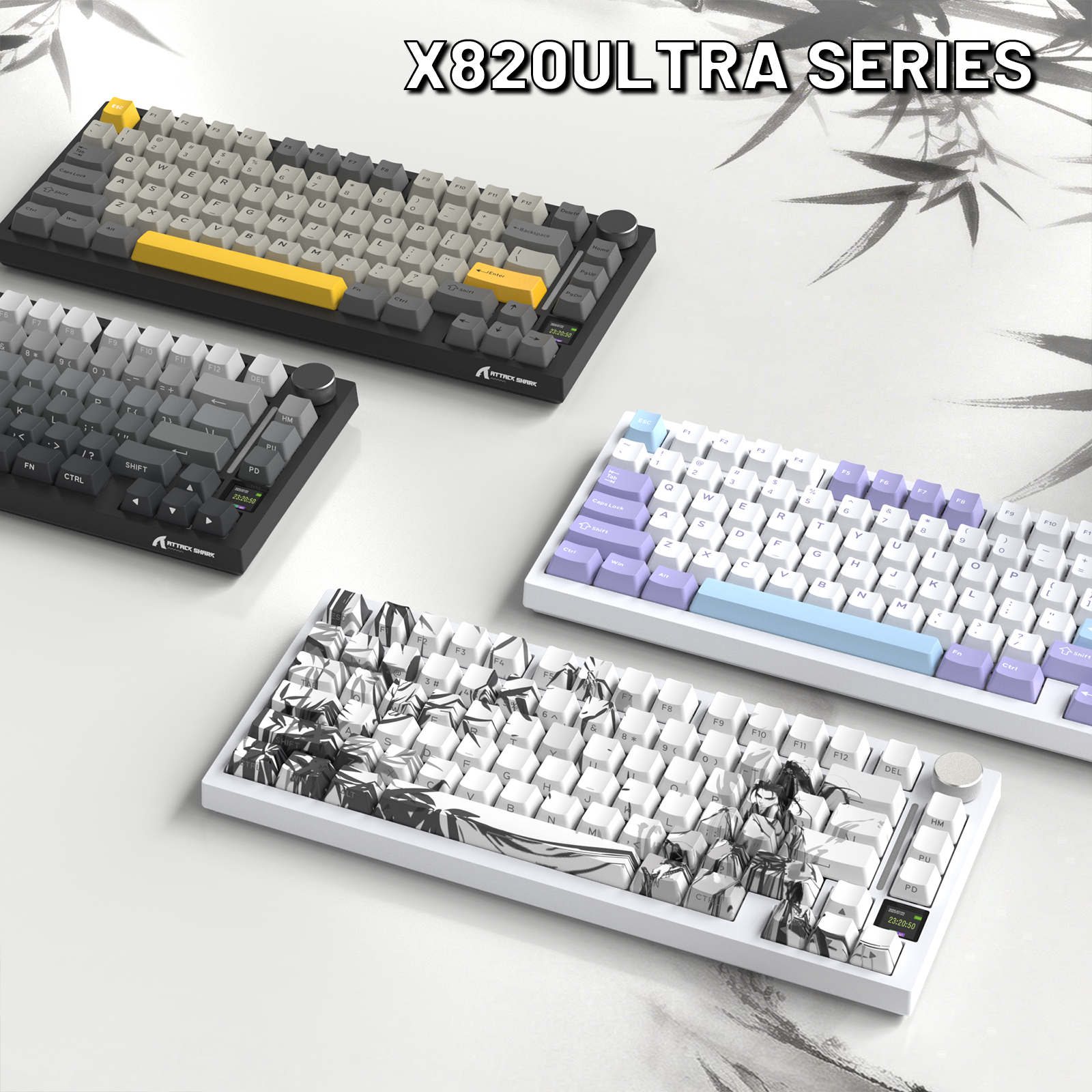 Clavier mécanique ATTACK SHARK X820ULTRA avec câble en spirale C01ULTRA