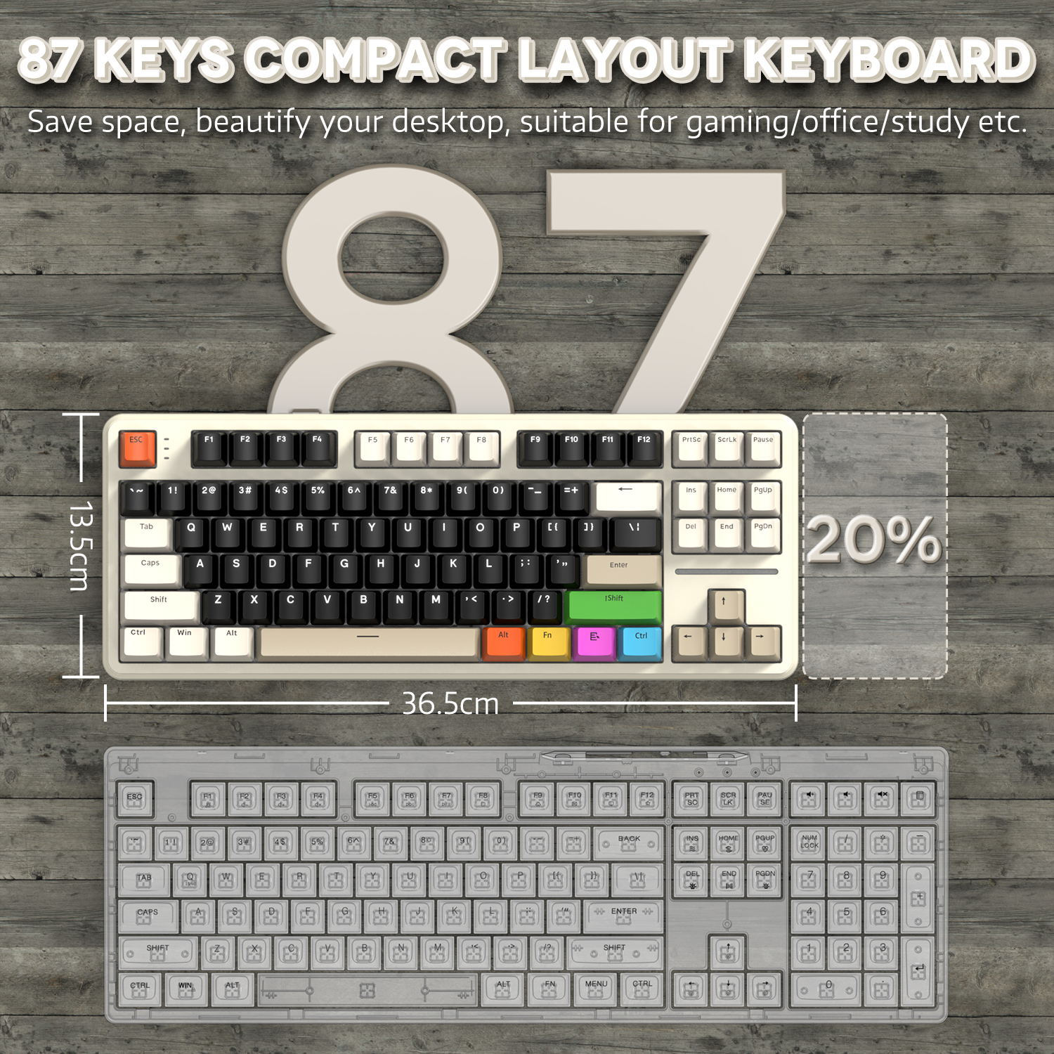 Clavier mécanique à joint tri-mode ATTACK SHARK X87