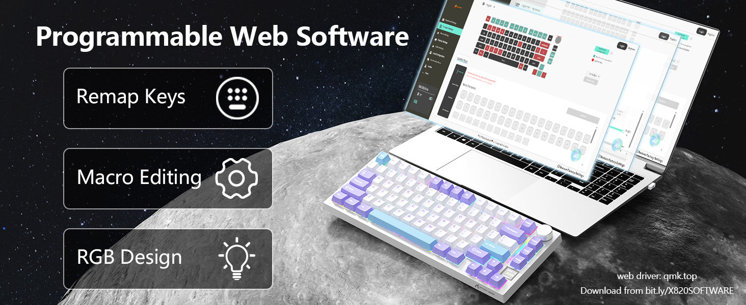 Clavier mécanique à joint tri-mode ATTACK SHARK X820Ultra