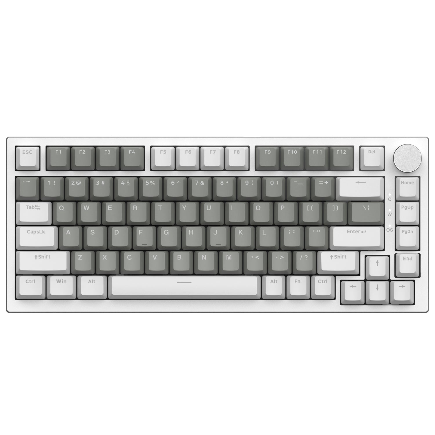 Blanc et gris (interrupteur tactile HP, éclairage blanc)