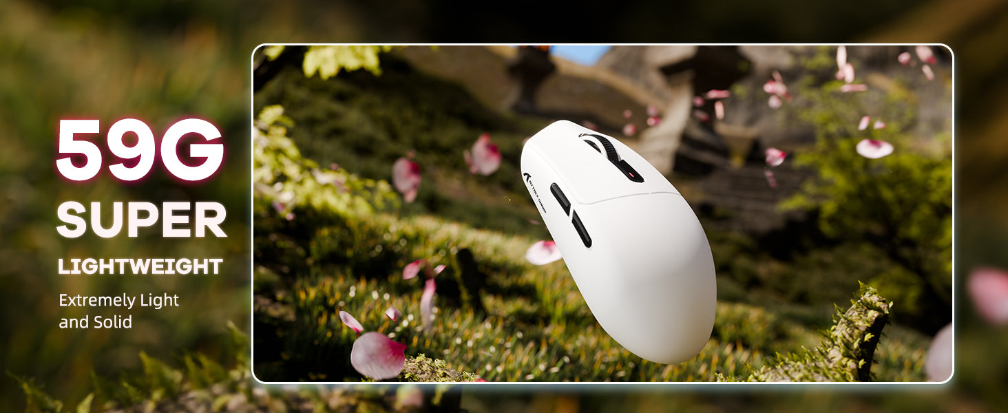 Souris de jeu sans fil tri-mode ATTACK SHARK G3 25 000 DPI ultra légère