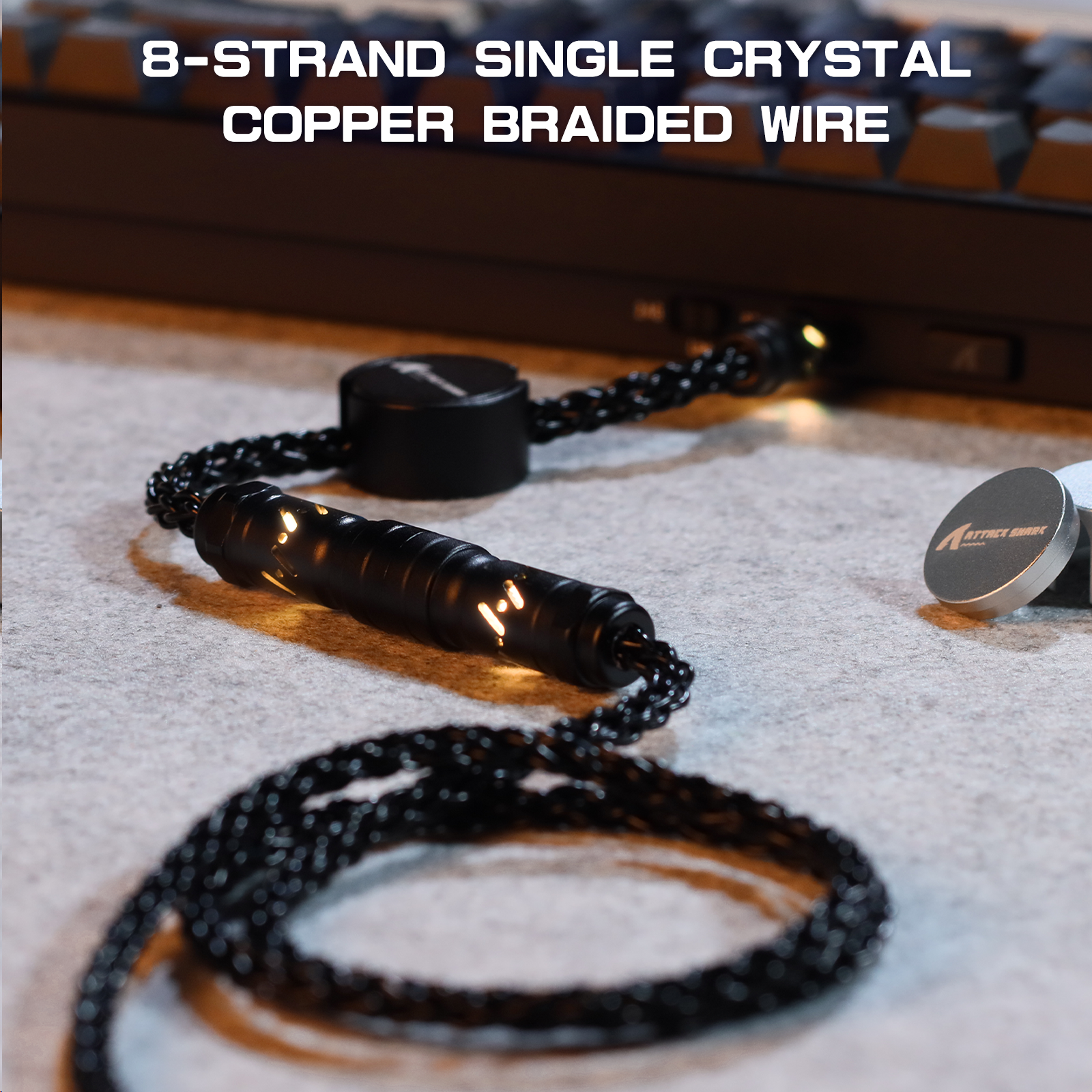 ATTACK SHARK C07 Câble aviator personnalisé pour clavier magnétique 8KHz