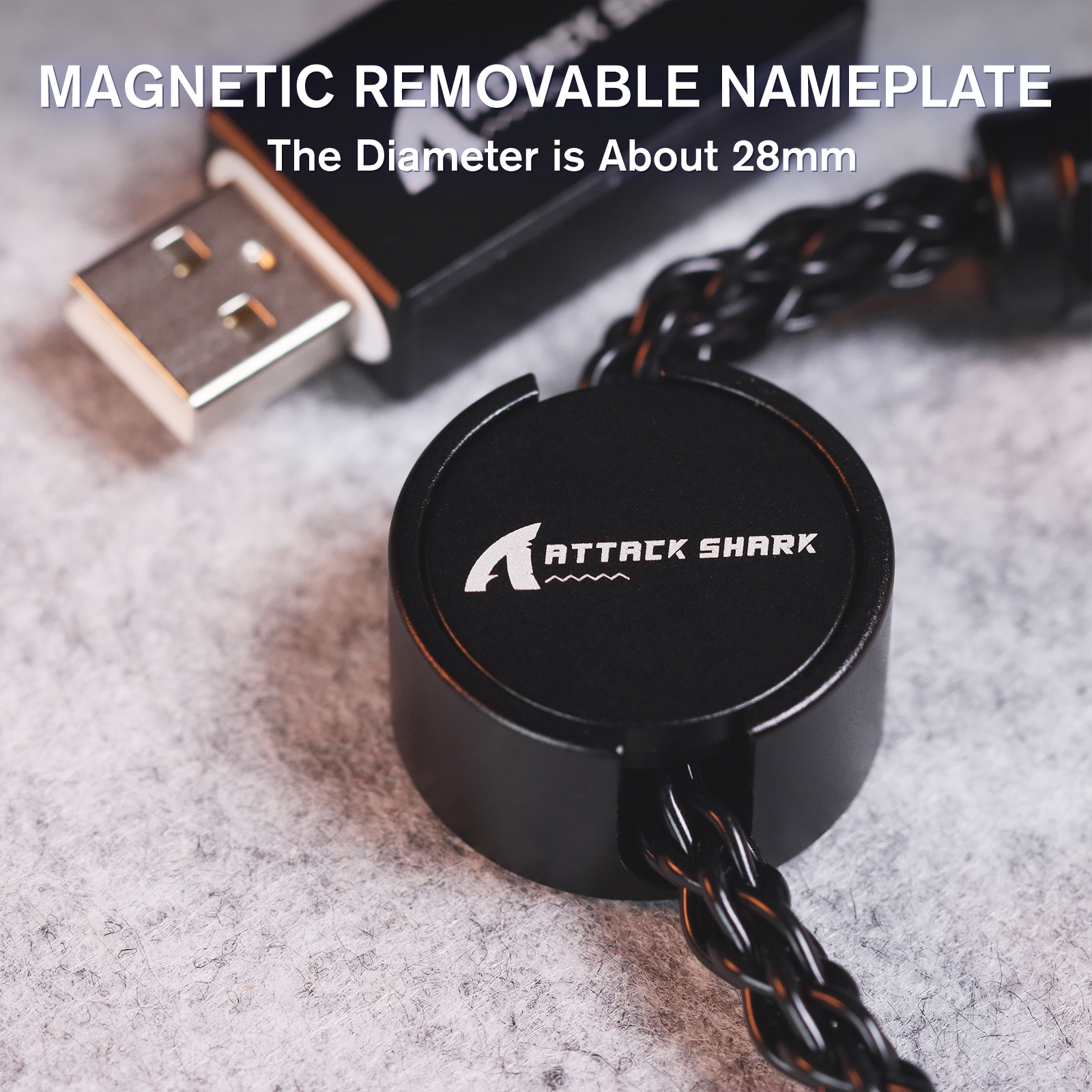 ATTACK SHARK C07 Câble aviator personnalisé pour clavier magnétique 8KHz