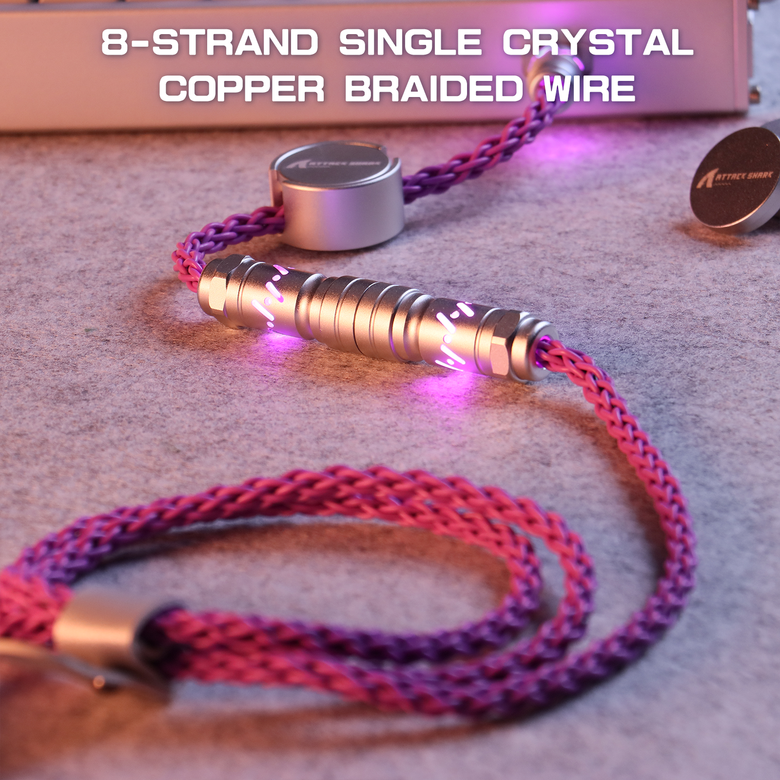 ATTACK SHARK C07 Câble aviator personnalisé pour clavier magnétique 8KHz