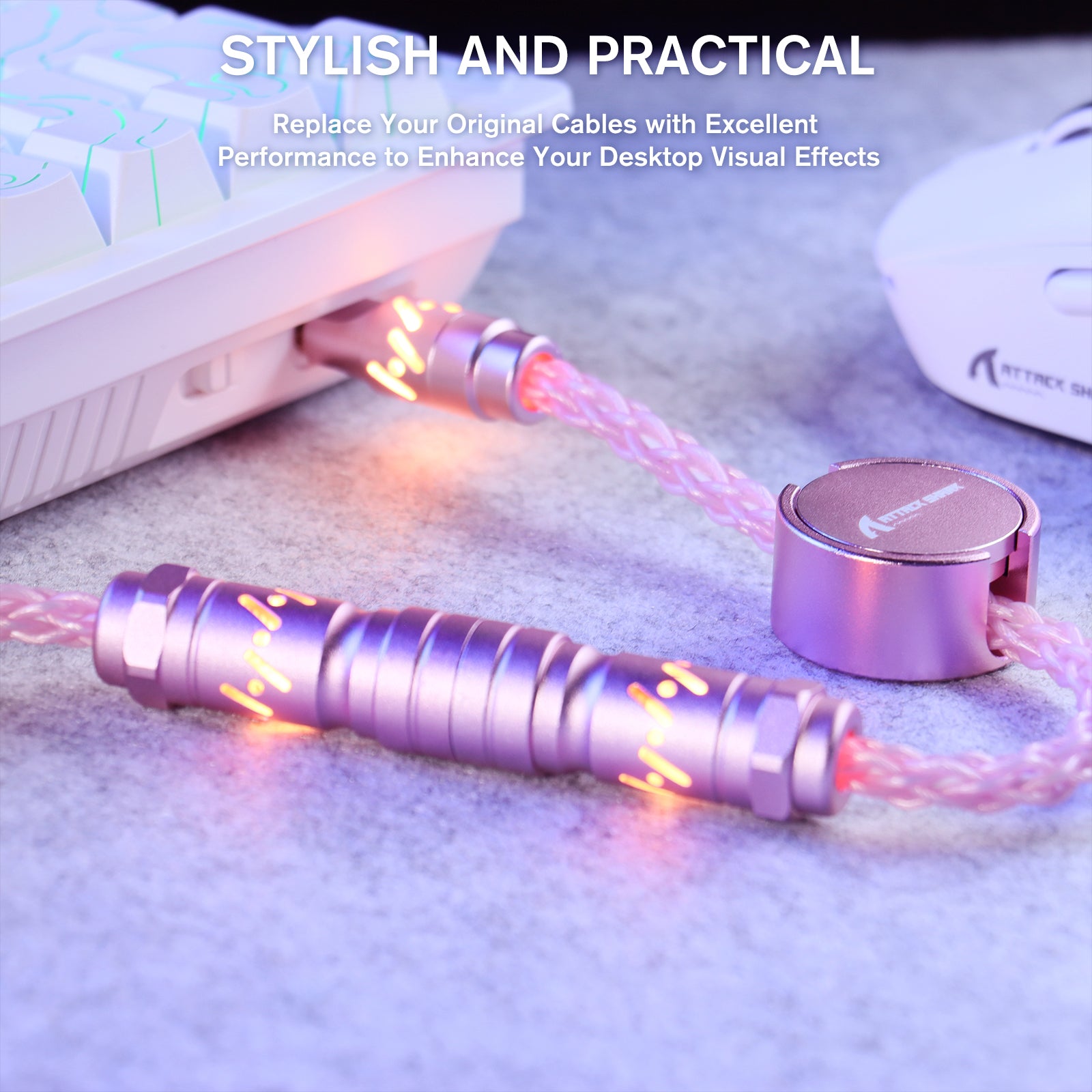 ATTACK SHARK C07 Câble aviator personnalisé pour clavier magnétique 8KHz