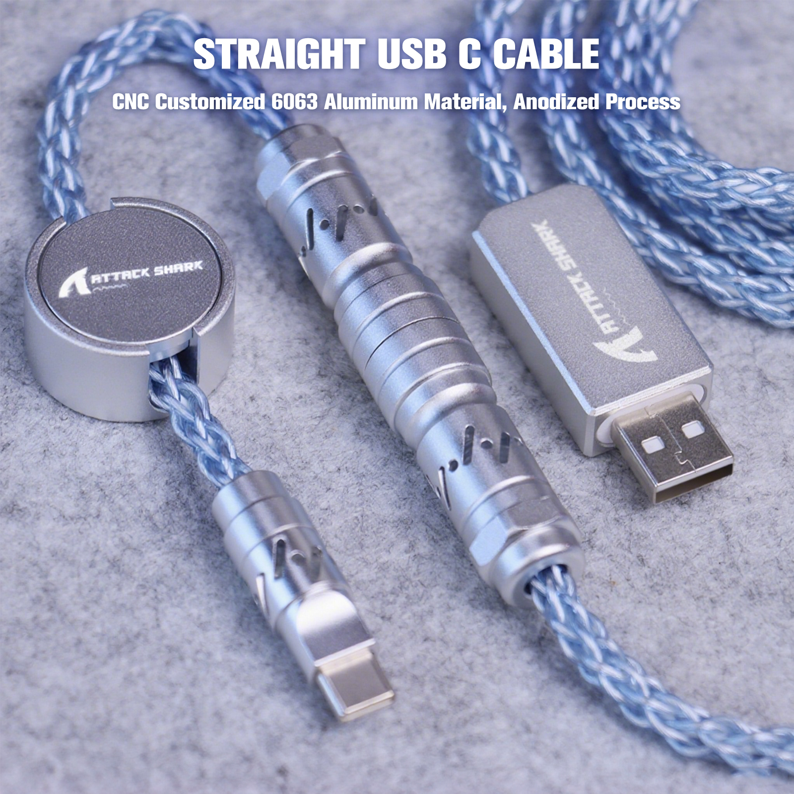 ATTACK SHARK C07 Câble aviator personnalisé pour clavier magnétique 8KHz