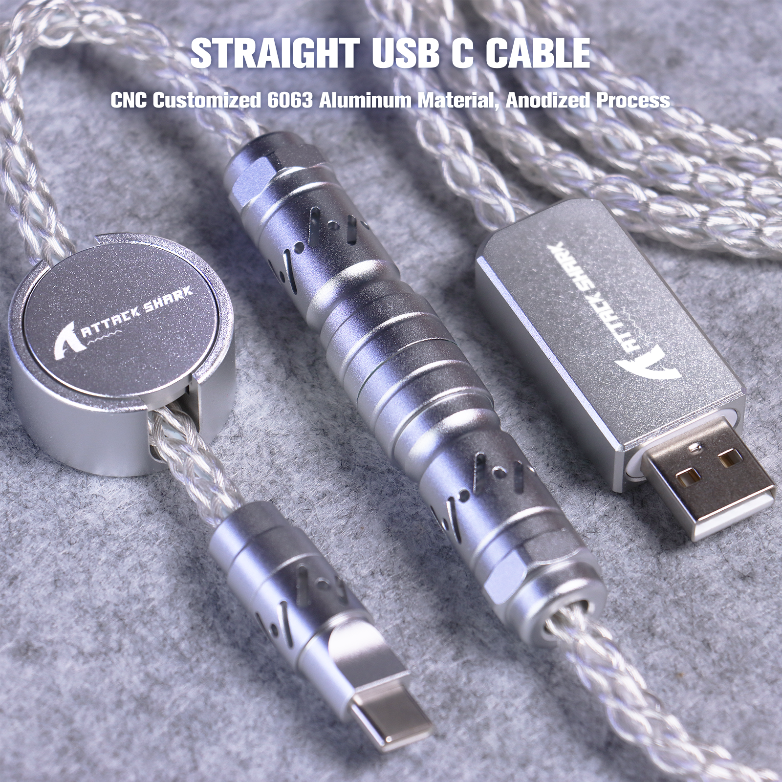 ATTACK SHARK C07 Câble aviator personnalisé pour clavier magnétique 8KHz