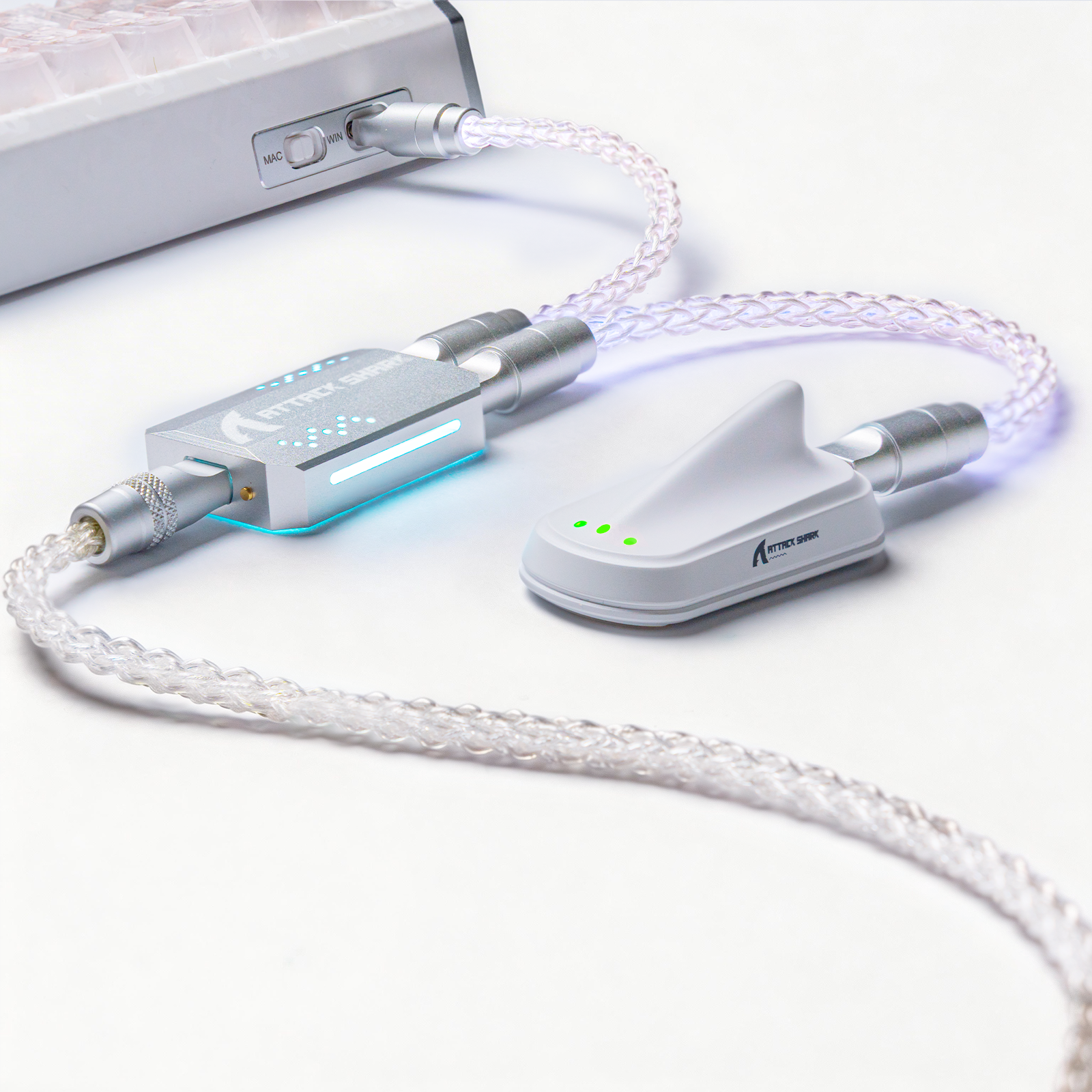 Câble Type C 2-en-1 ATTACK SHARK C07 PRO pour clavier/souris de jeu 8KHz