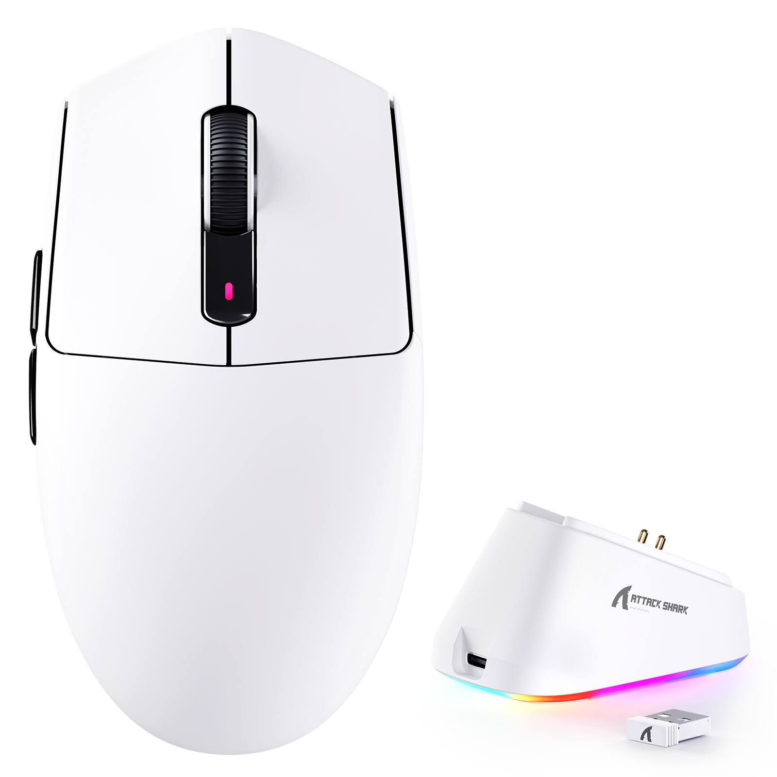 Souris gaming sans fil tri-mode ATTACK SHARK G3PRO avec station de charge 25000 DPI Ultra légère