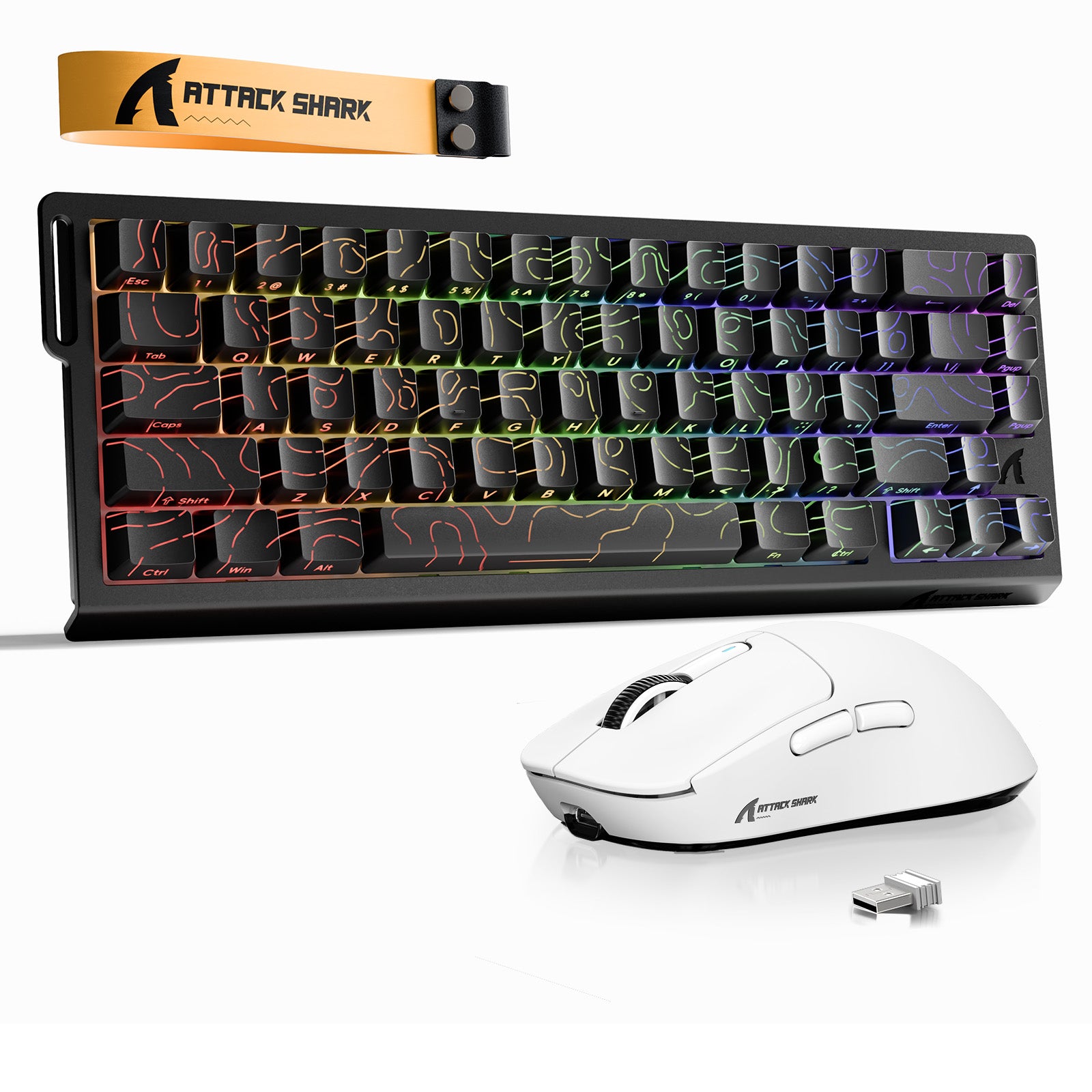 Pack Clavier Rapid Trigger ATTACK SHARK X68HE + Souris Gaming Sans Fil X3
