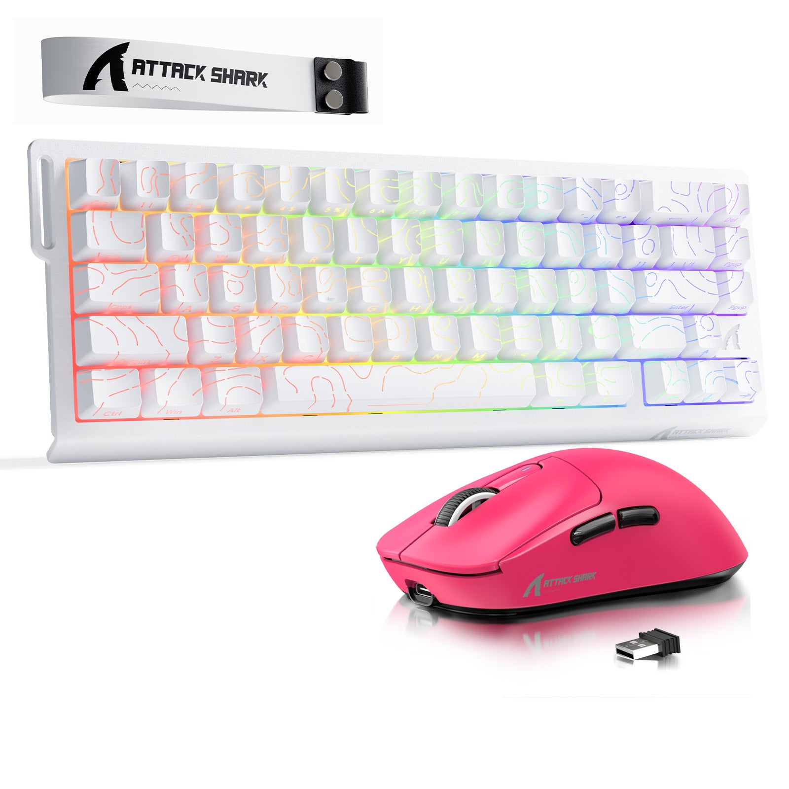 Pack Clavier Rapid Trigger ATTACK SHARK X68HE + Souris Gaming Sans Fil X3