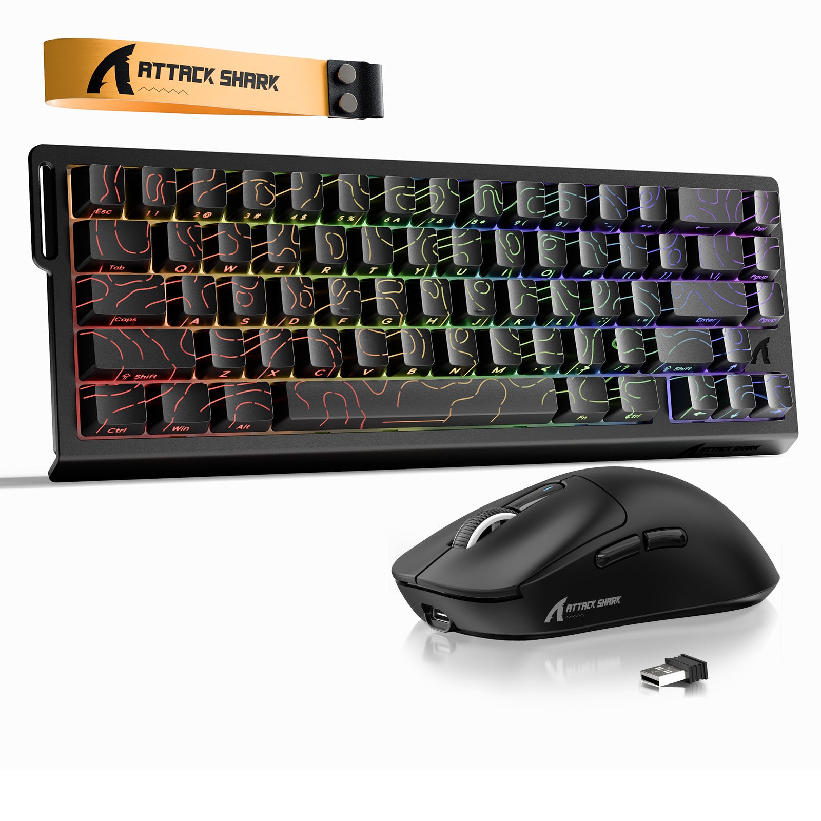 Pack Clavier Rapid Trigger ATTACK SHARK X68HE + Souris Gaming Sans Fil X3